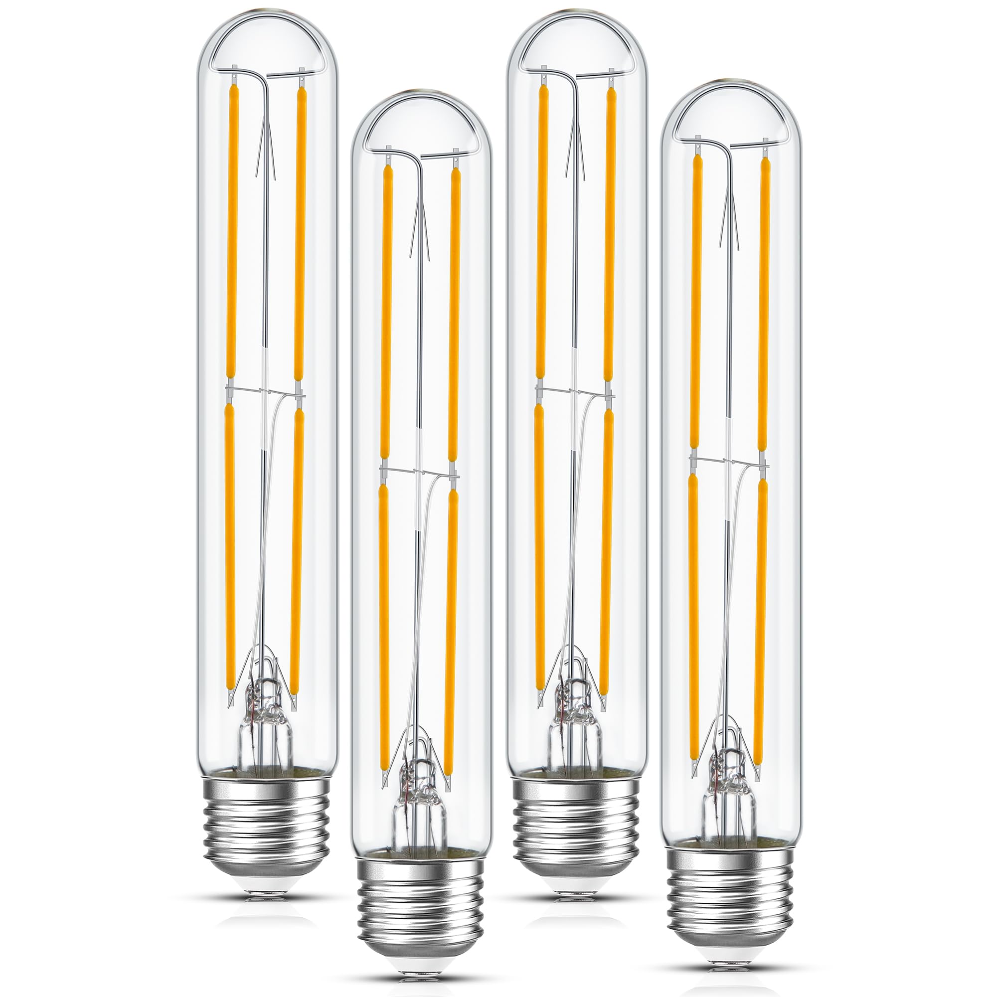 Sphoon Tubular Light Bulb 7.3 Inch Dimmable T10 Led Bulb E26 6W 60 Watts Edison Bulbs 2700K Solf White,185Mm Long For Wall Sconc