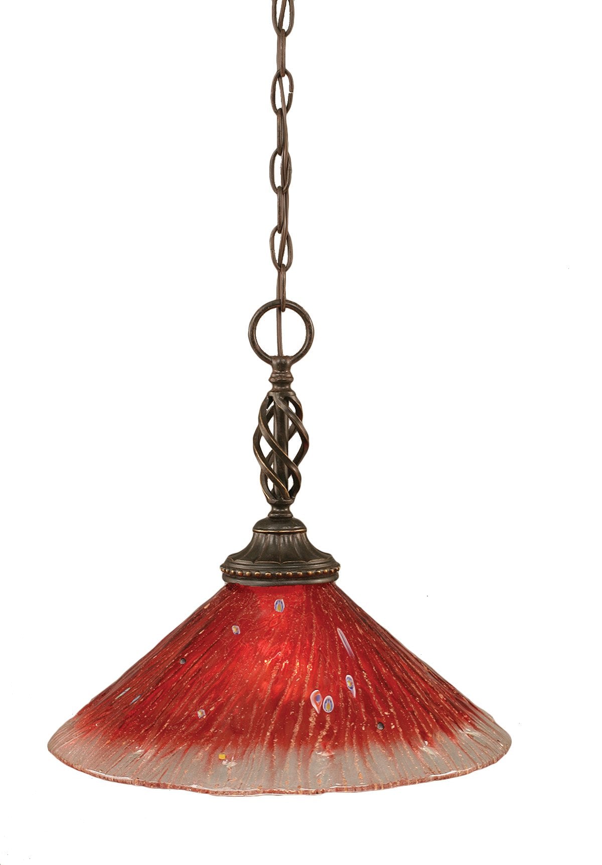 Toltec Lighting Elegante 1 Light Pendant in Dark Granite (82-DG-716)
