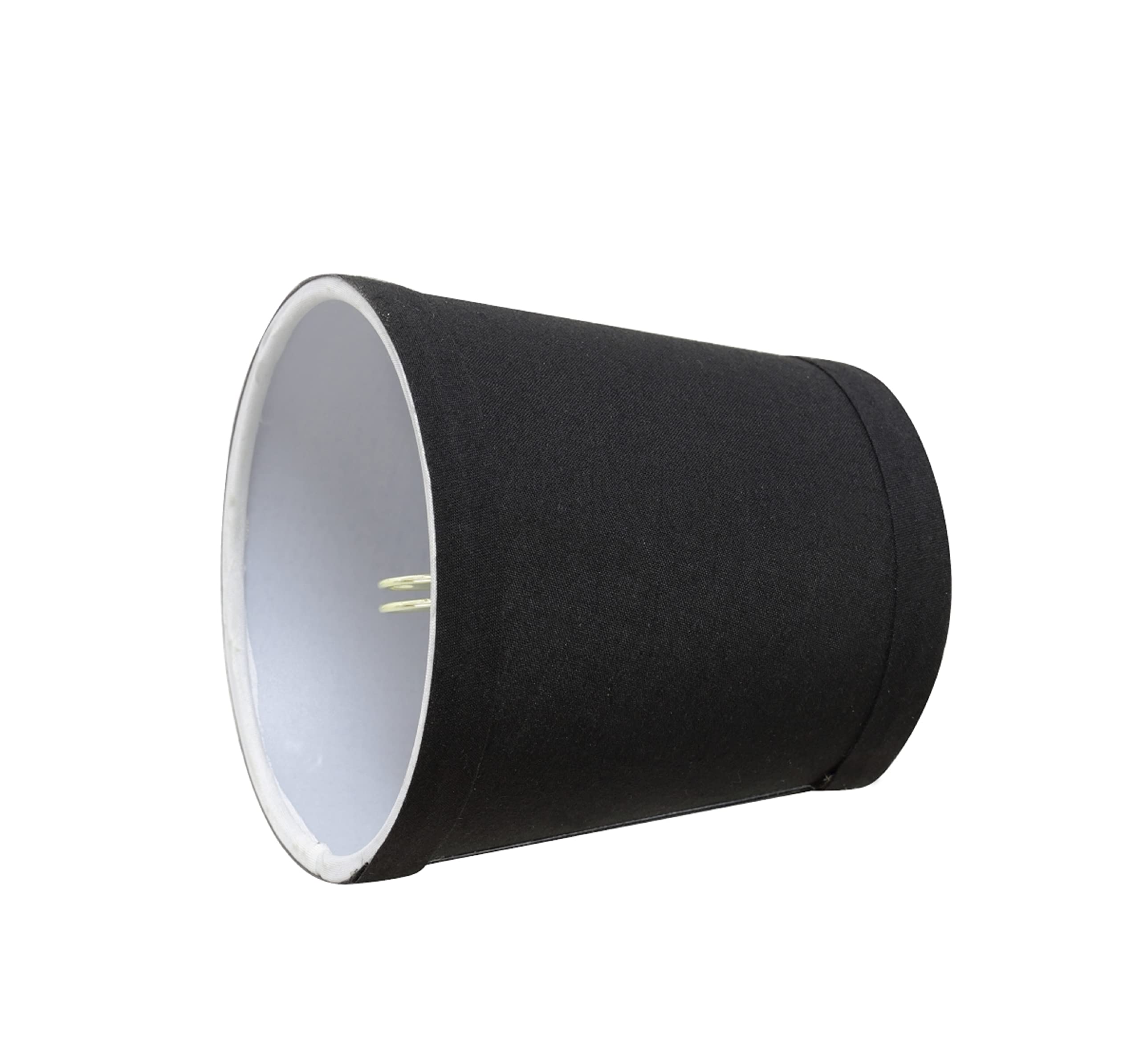 Aspen Creative 32046-2B, Empire Clip-On Chandelier Lamp Shade, Black, 3&quot; Top X 4&quot; Bottom X 4&quot; Slant Height, Set Of 2