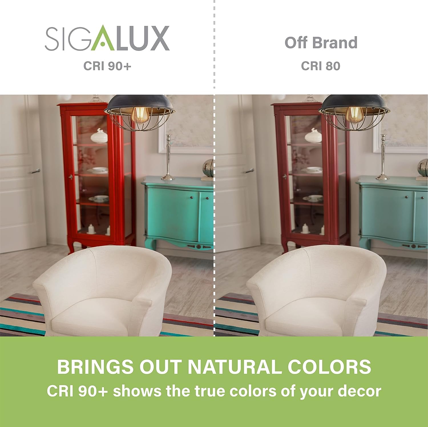 Sigalux Edison Bulbs, E26 LED Bulb 60 Watt Dimmable Vintage Light Bulbs, LED Filament Amber Light Bulb with 90 CRI, ST19 Antique