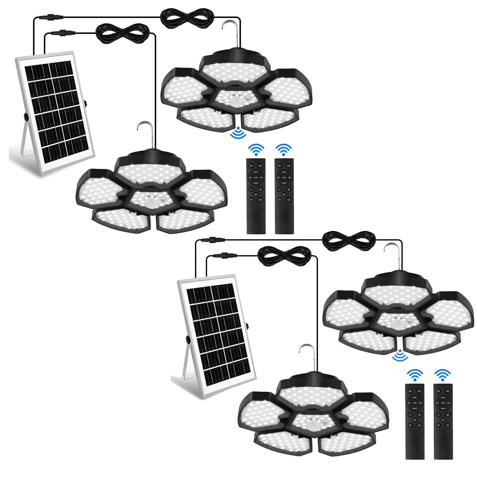T-SUNiceM Solar Shed Light Indoor Outdoor with Motion Sensor & Remote, 1200LM 156LED, IP65 Waterproof, 5 Modes & Timer, Daytime 