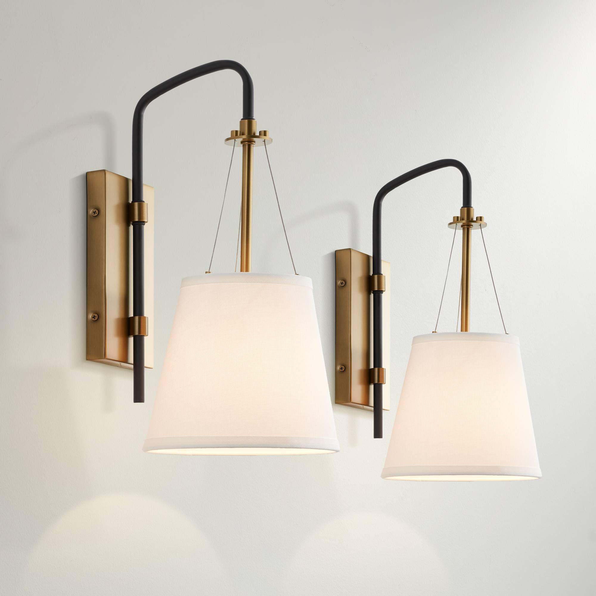 Possini Euro Design Crysta 16 3/4 High Modern Wall Sconce Light Lamp Fixture Mount Set of 2 Bedroom Bedside Living Room Reading 