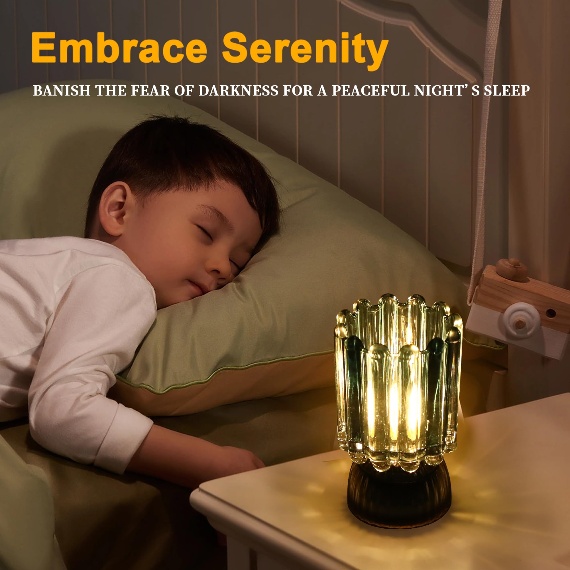 Miubrty Battery Operated Lamp With Auto-Off Timer, Cordless Table Night Light For Bedroom & Entryway, Portable Led Lamp For Home