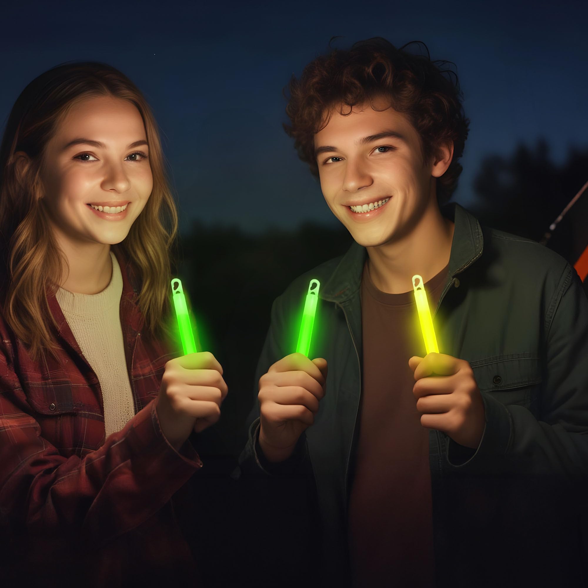 Glow Fever Emergency Safety Military Grade Glow Sticks, 10Pcs, 6'' Ultra Bright Glow Sticks With 12 Hours Duration. Great For Hiking, Party, Camping, Blackouts, Hurricane And Survival Kits (Green)