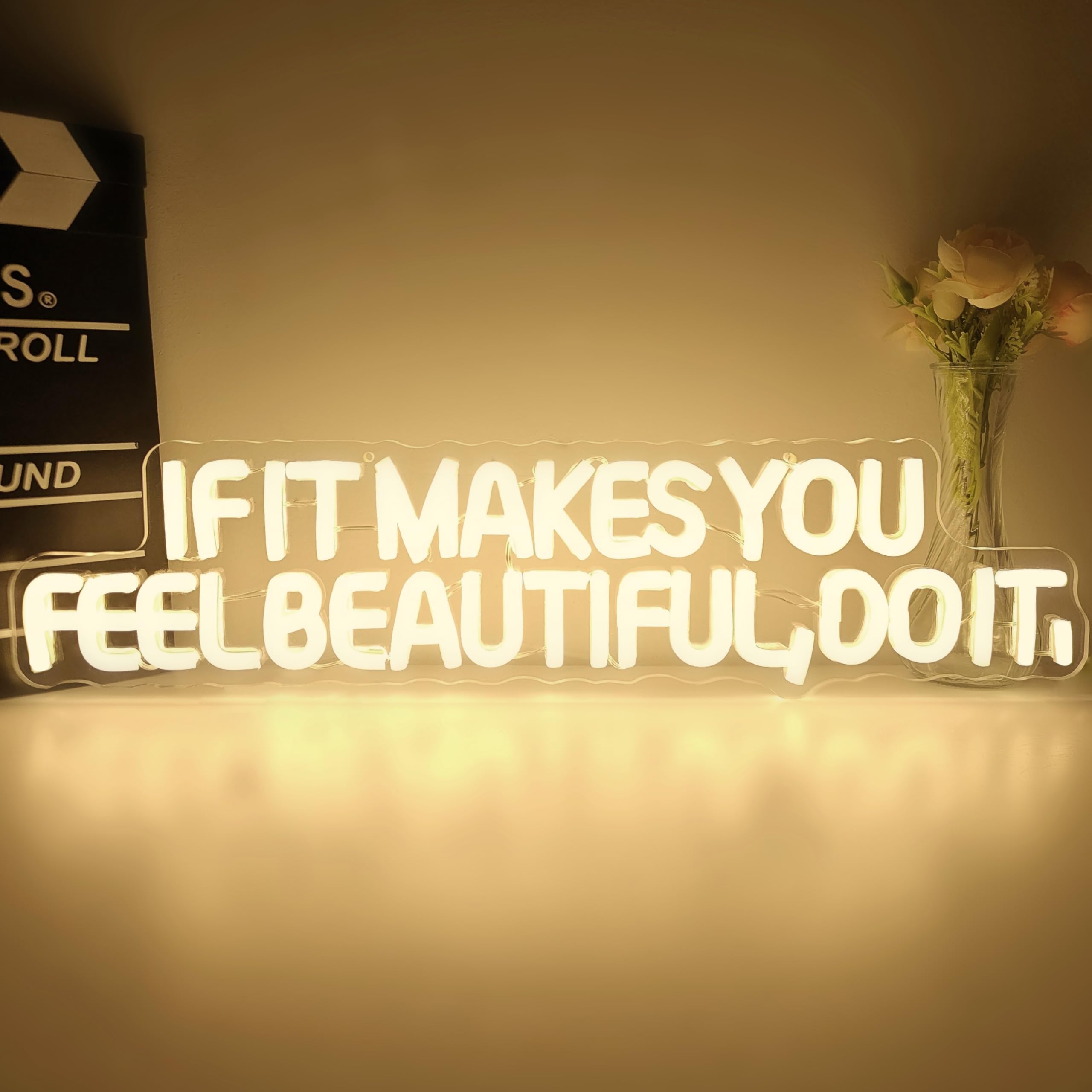 If It Make You Feel Beautiful Do It Neon Sign For Wall Decor Beauty Room Neon Led Sign Spa Salon Neon Light Up Sign For Beauty Salon Spa Studio Business Esthetician Shop Decoration Gift