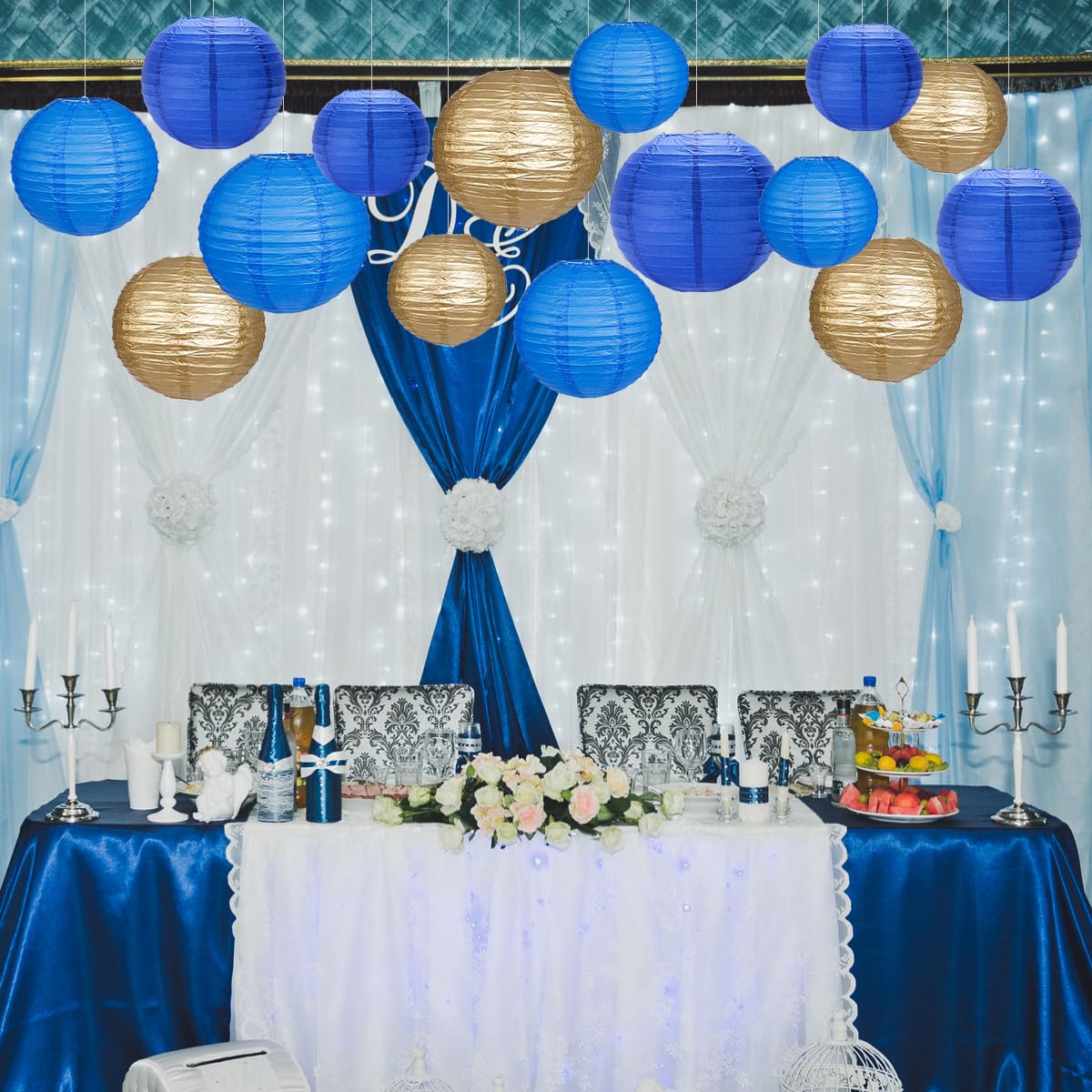 Zilue Paper Lanterns Party Decorations, Round Hanging Paper Lanterns Decorations For Graduation Anniversary Under The Sea Birthd