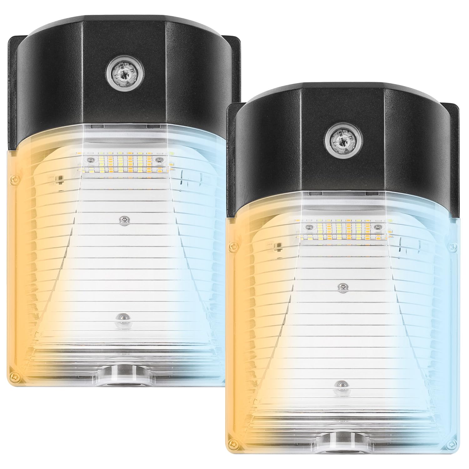 CINOTON 26W LED Wall Pack Light with Dusk to Dawn Sensor, 3CCT 3000K/4000K/5000K, 26W/18W/13W Switchable, [100-277Vac] IP65 Wate