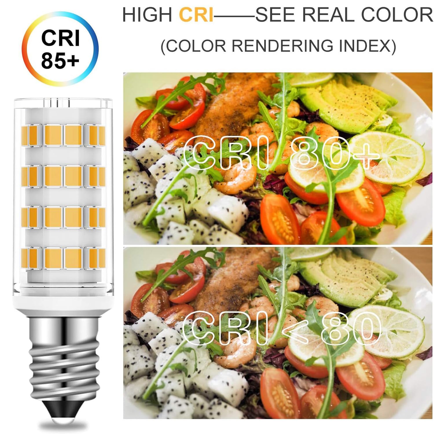 Suiyueshentou E14 LED Bulb 4W Equivalent Warm White 3000K Dimmable Ceramic - 2 Pack