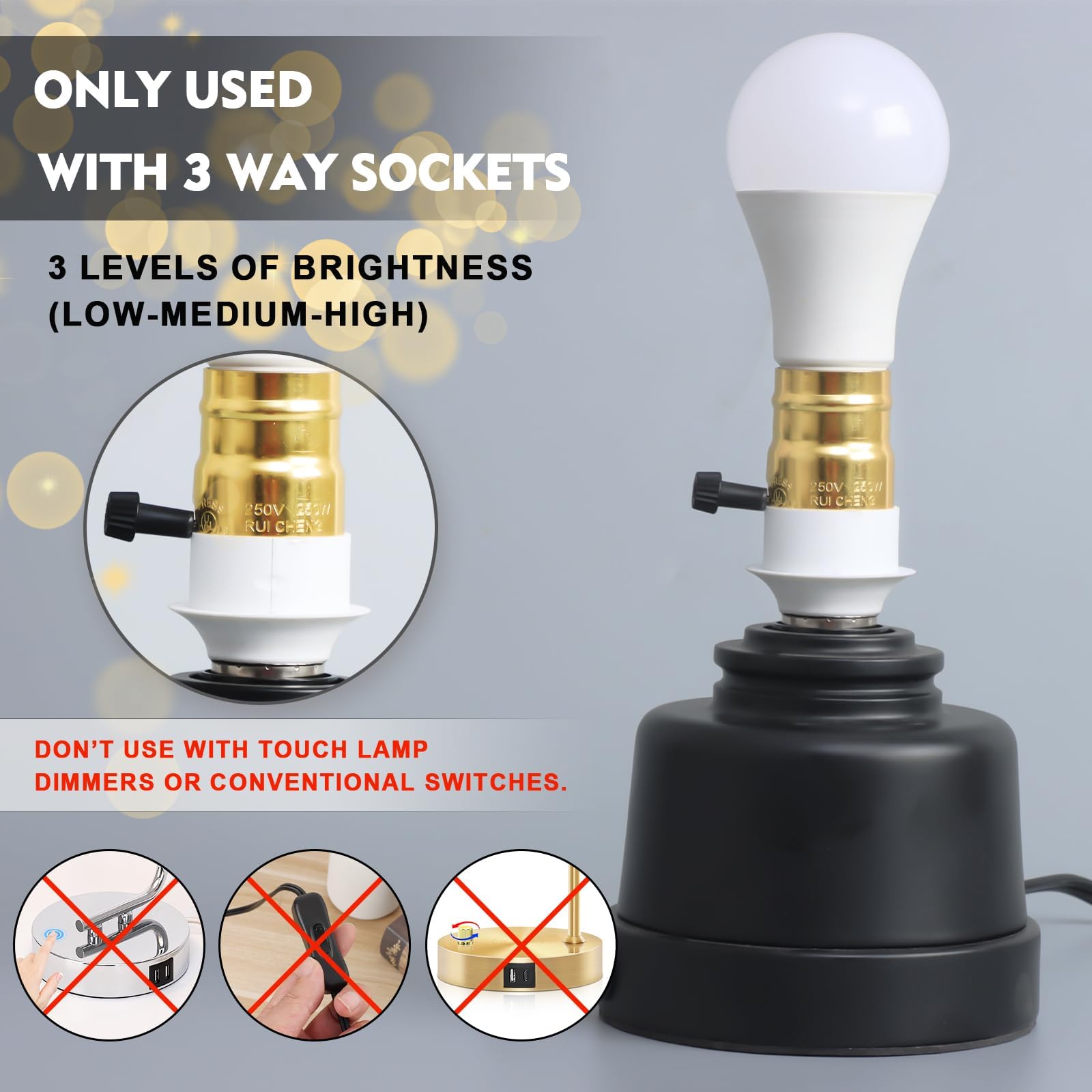 Zorykn 3 Way LED Bulbs 30/70/100W, Warm White 3000K, E26 Base, Energy Saving, 2 Pack