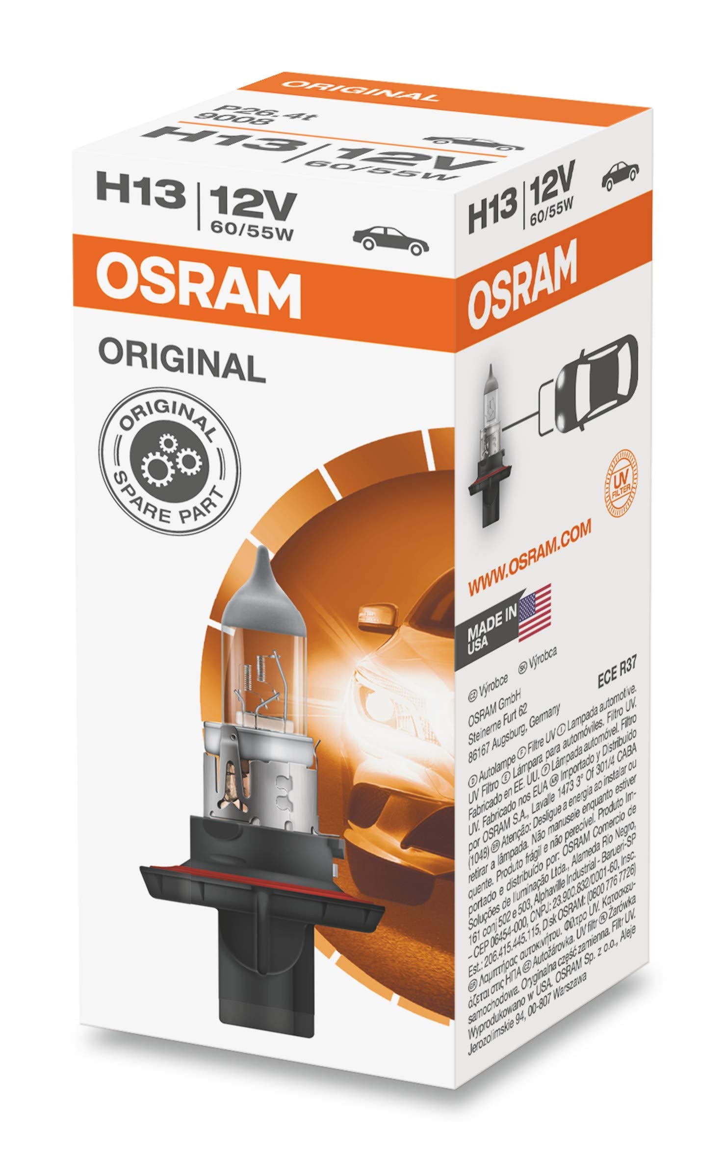 OSRAM Original H13, 9008, 12 V, folding box
