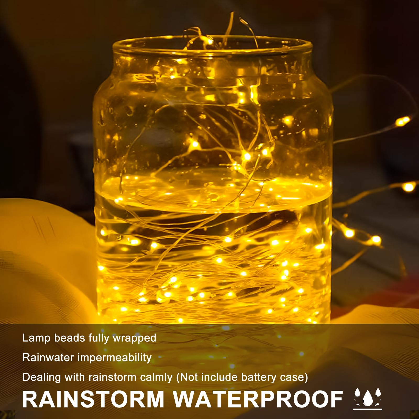 Sinamer 6 Pack Fairy Lights Battery Operated String Lights, 7Ft 20 Led Mini Lights, Waterproof Silver Wire Starry For Mason Jars Diy Wedding Party Bedroom Christmas (Warm White)