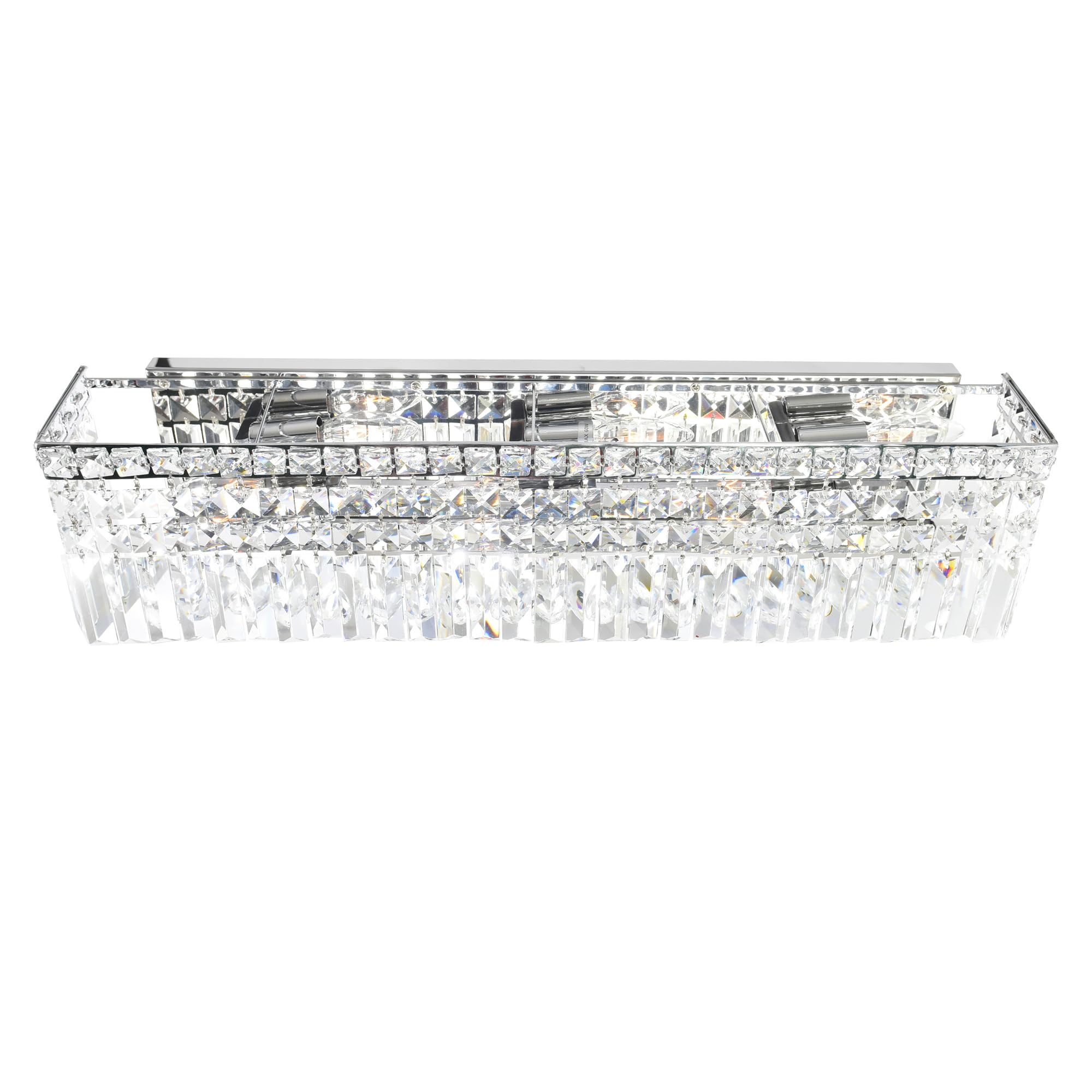 Cwi Lighting Colosseum 6-Light Chrome Vanity Light Fixture - Modern Metal Design
