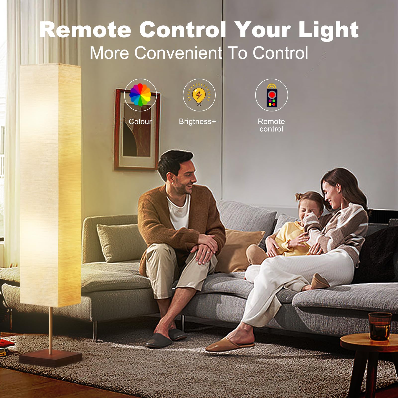 Gyrovu 65 Floor Lamp For Living Room, Rgb Color Changing-2700K-6000K Led Floor Lamp Standing Lamp Corner Floor Lamp With Remote