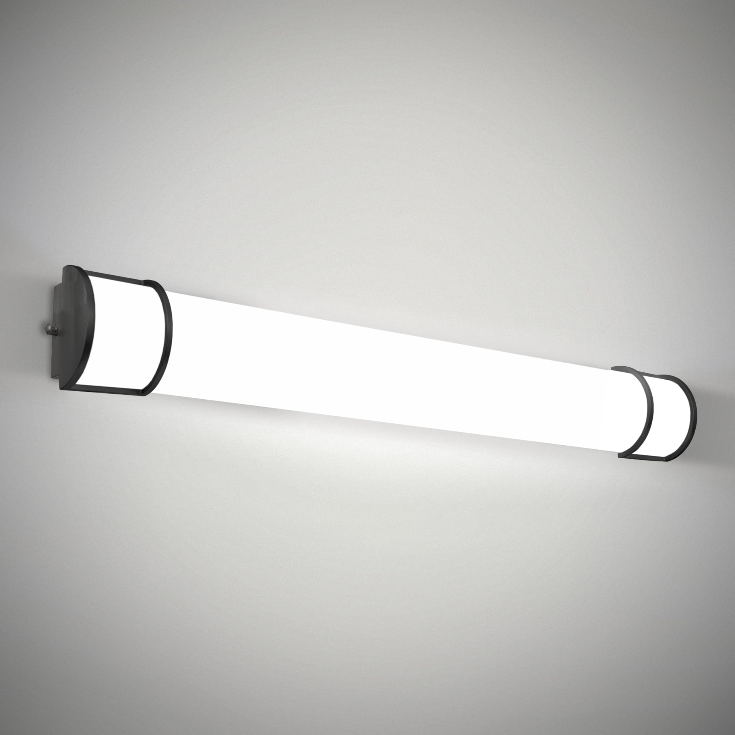 ASD LED Flush Mount Vanity Light Fixture 48 Inch 35W 3200LM Dimmable Black A-LVF21-48D35CC-B ETL Listed Energy Star