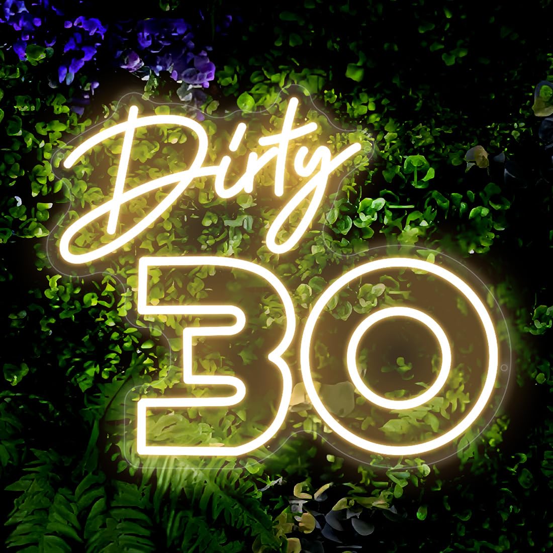 Dirty 30 Birthday Decorations for Her, Dirty Thirty 30th Birthday Decorations for Him, Good Neon Sign Gift for Wall Backdrop Dec