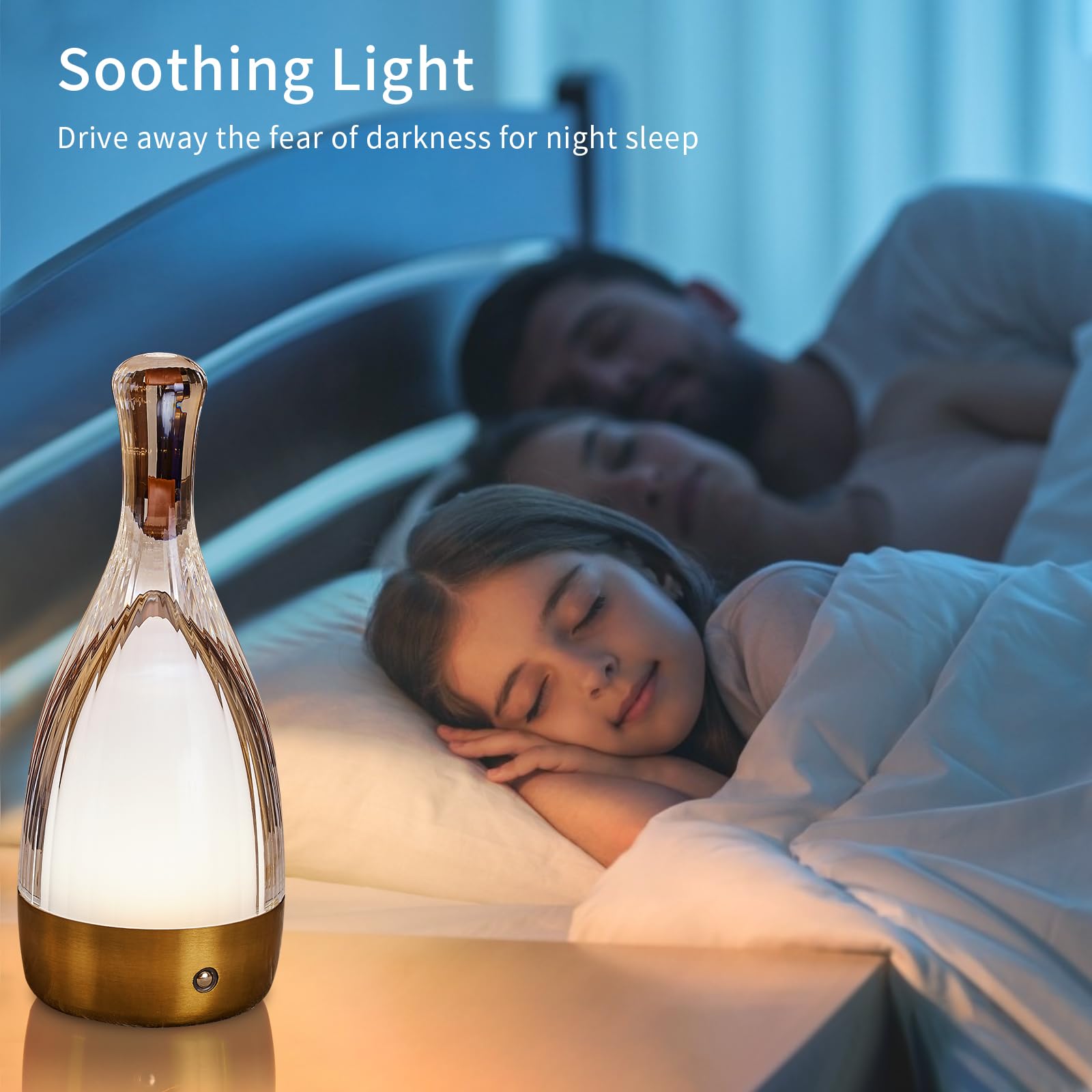 Table Lamp For Bedroom,Small Desk Lamp Dimmable 4 Gears:3000K/4000K/6000K/Rgb,4000Mah Rechargeable Battery Bedside Lamps, Led Co