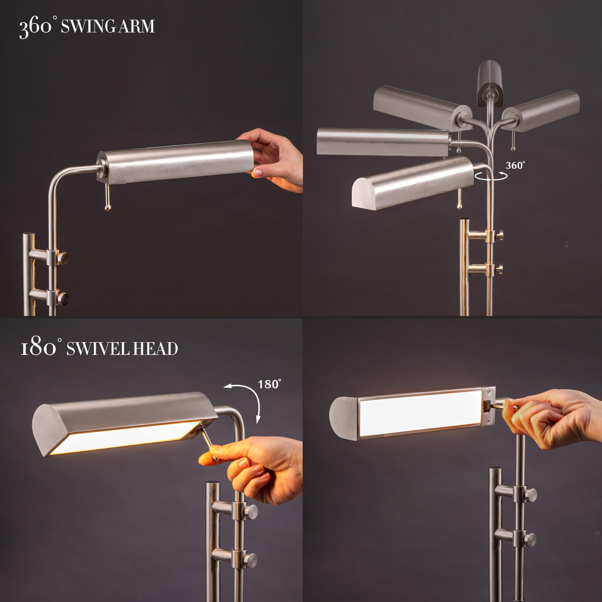 O'Bright Aurora - Led Pharmacy Desk Lamp (Brushed Nickel)