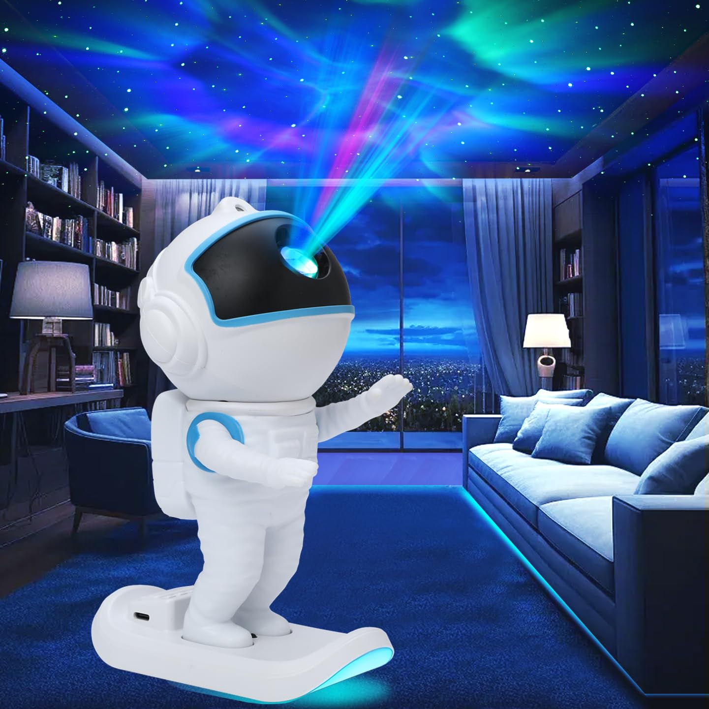 Star Projector with Astronaut Design & Remote Control - Galaxy Night Light for Bedroom, Kids Adults Gift for Birthdays Christmas