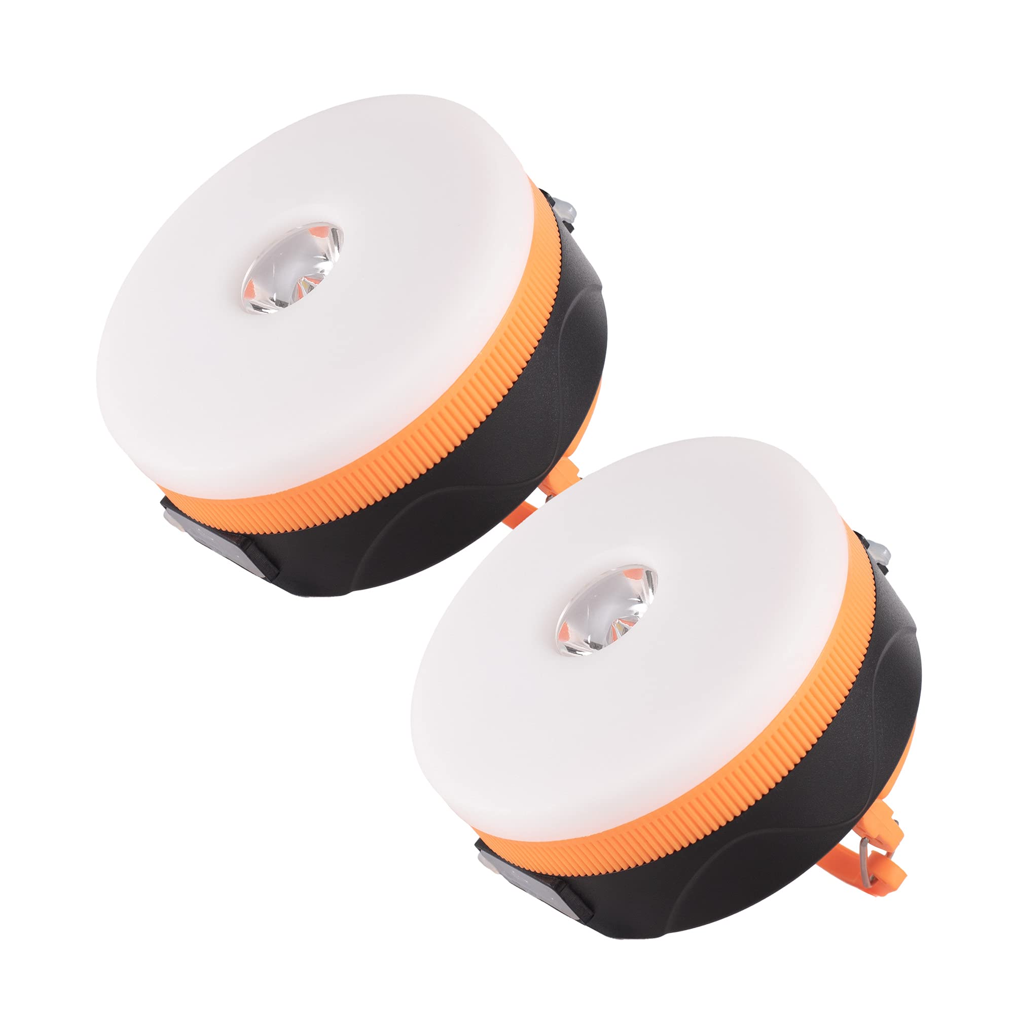 LIT-PaTH Rechargeable LED Camping Lantern, 1800 mAh, Magnet Base, 2-Pack, Orange, Model LT-CPL006-OR