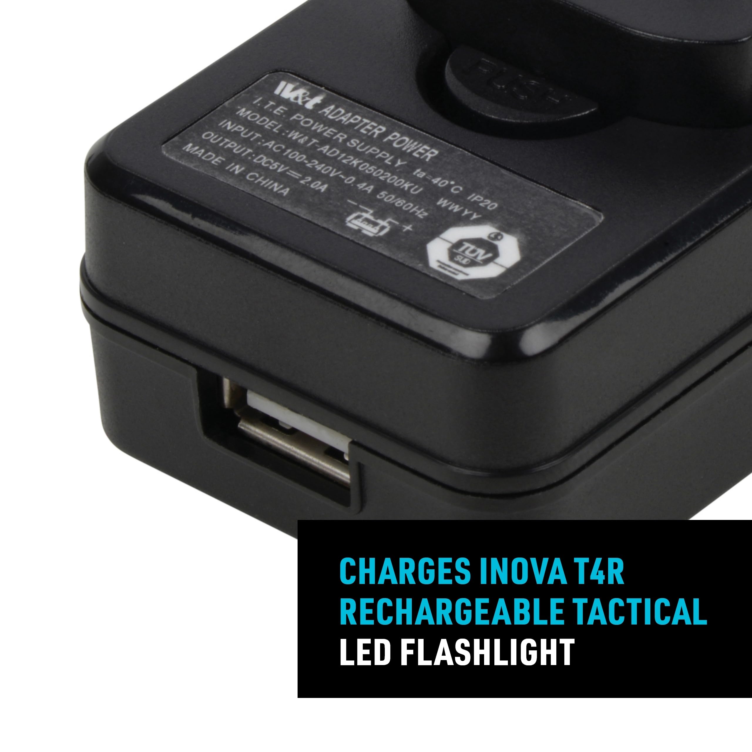 Nite Ize Inova T4R Usb Ac Power Supply - 100-240V Compatible Adapter Wall Charger For Inova Flashlight - Reliable & Durable Char