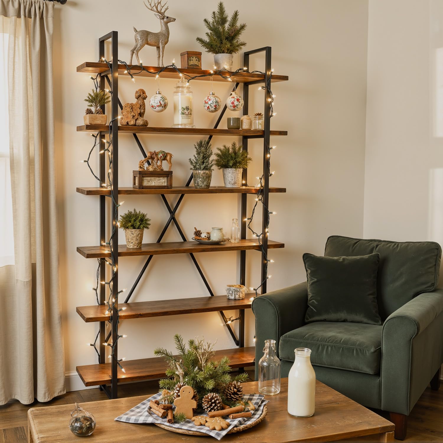 Oolaloo 50-Count White Christmas Lights With Green Wire  13Ft Incandescent Bulbs Mini String Lights Connectable For Indoor  Christmas Tree  Outdoor  Classroom  Party  Garland  Xmas