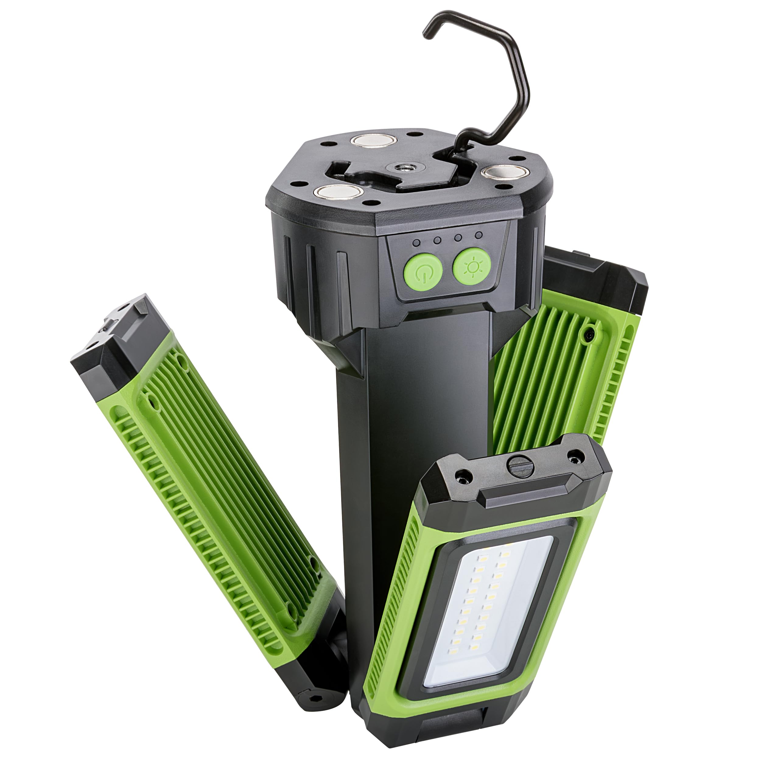 POWERSMITH 4500 Lumen Rechargeable Cordless Work Light, 72in Tall, Black, Metal, Model PWLR045T