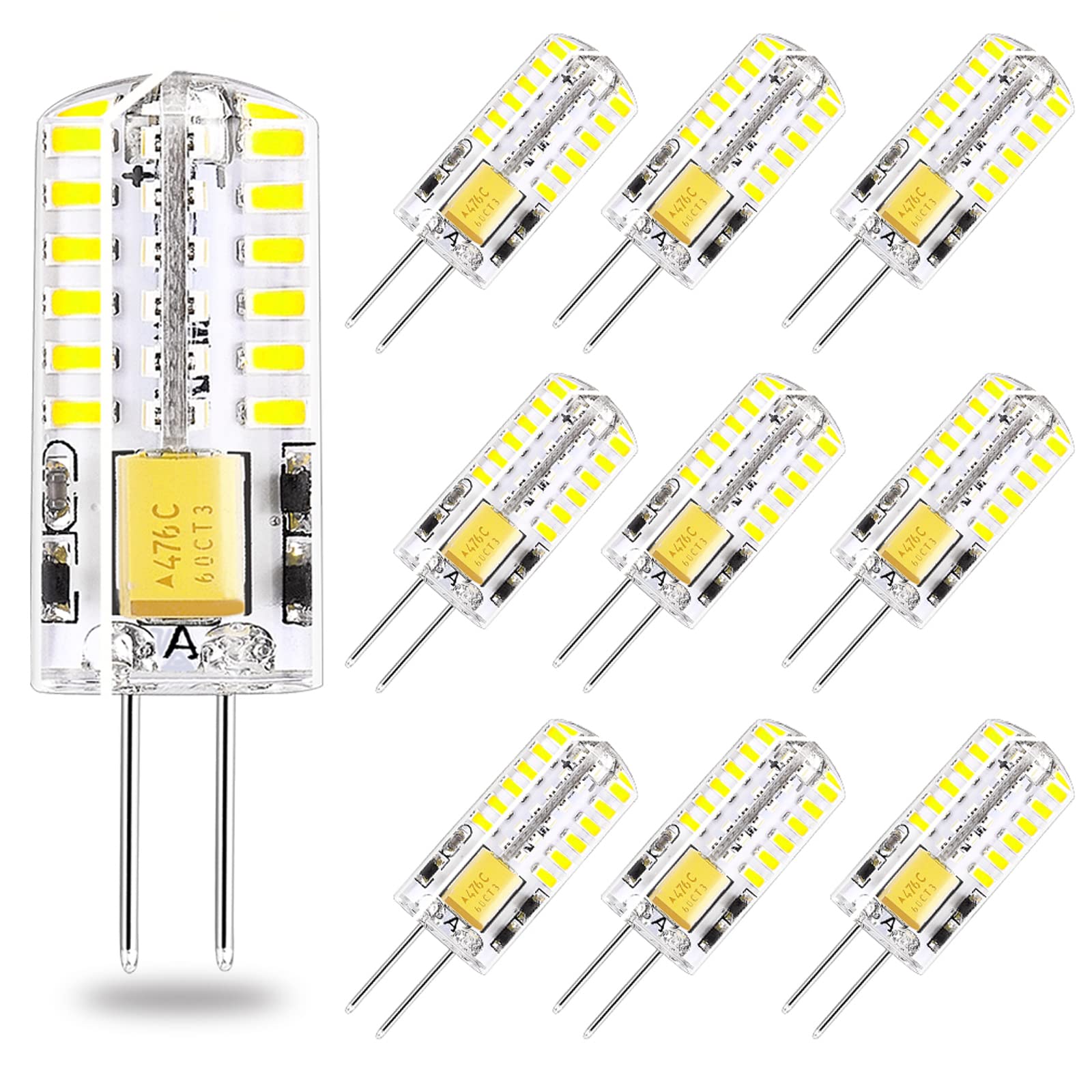 Dopkuss G4 Led Bulbs 12V Led Light Ac/Dc Bi-Pin Base Landscape Bulbs Non Dimmable 3 Watt 12V - G4 Bulb Led Lighting Equiavlent T