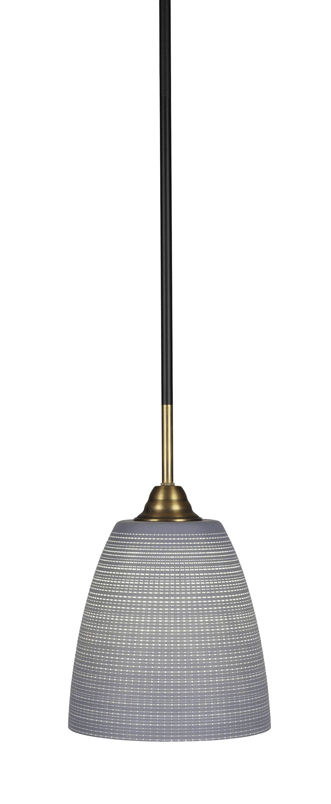 Toltec Lighting Paramount 1 Light Mini Pendant in Matte Black & Brass (3401-MBBR-4072)
