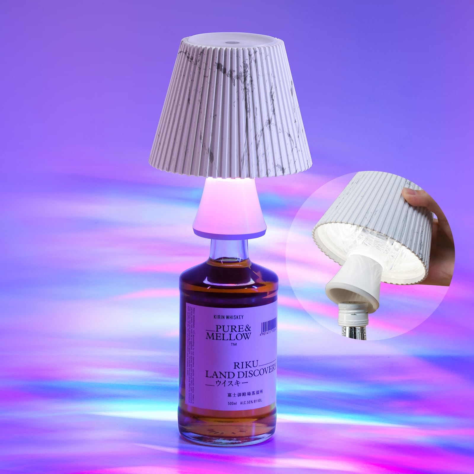Wilit Wireless Bottle Lamp Shade  Rgb Color Changing Led Night Light  Mood Lighting For Living Room  Bedroom Decor For Teen Girls Boys  Wine Bottle Lights  Gifts For Women  Bar Decor Accessories