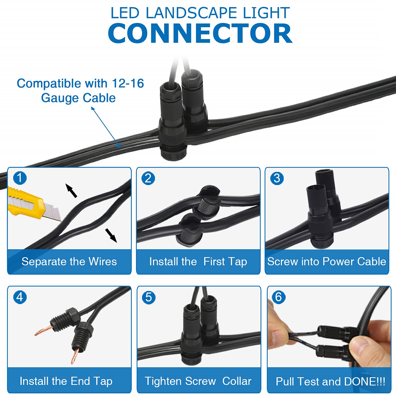 Sunvie 24 Pack Low Voltage Led Landscape Lights, Ip65 Waterproof Spotlight For Yard & Garden