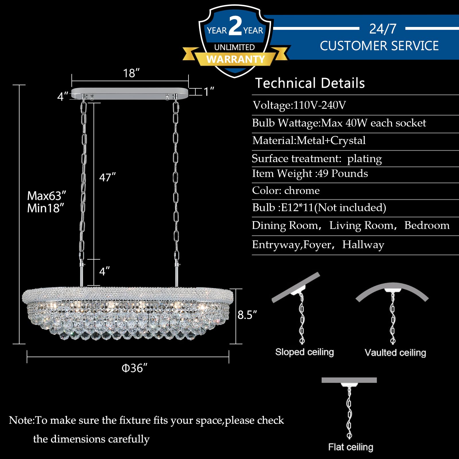 Gifarich Crystal Chandeliers For Dining Room Light Fixtures Over Table  Modern Crystal Chandeliers For Kitchen Lsland  11 Lights Empire Style Chrome stylish Lighting Fixtures For Living Room Bar