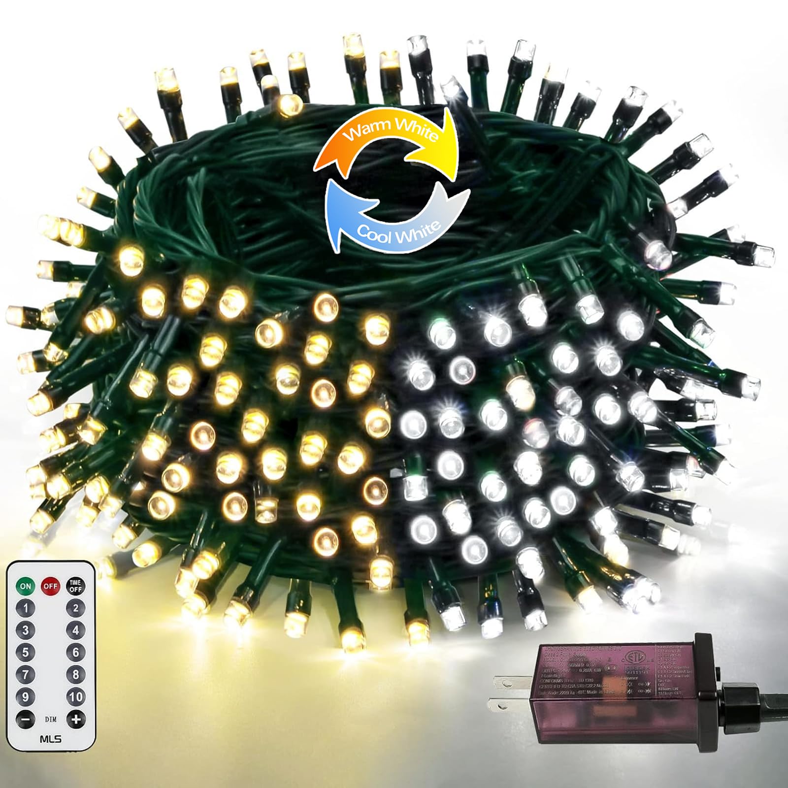 Yiqu 82Ft 200 Led Color Changing Fairy String Lights With Remote, Timer, 9 Modes, Waterproof