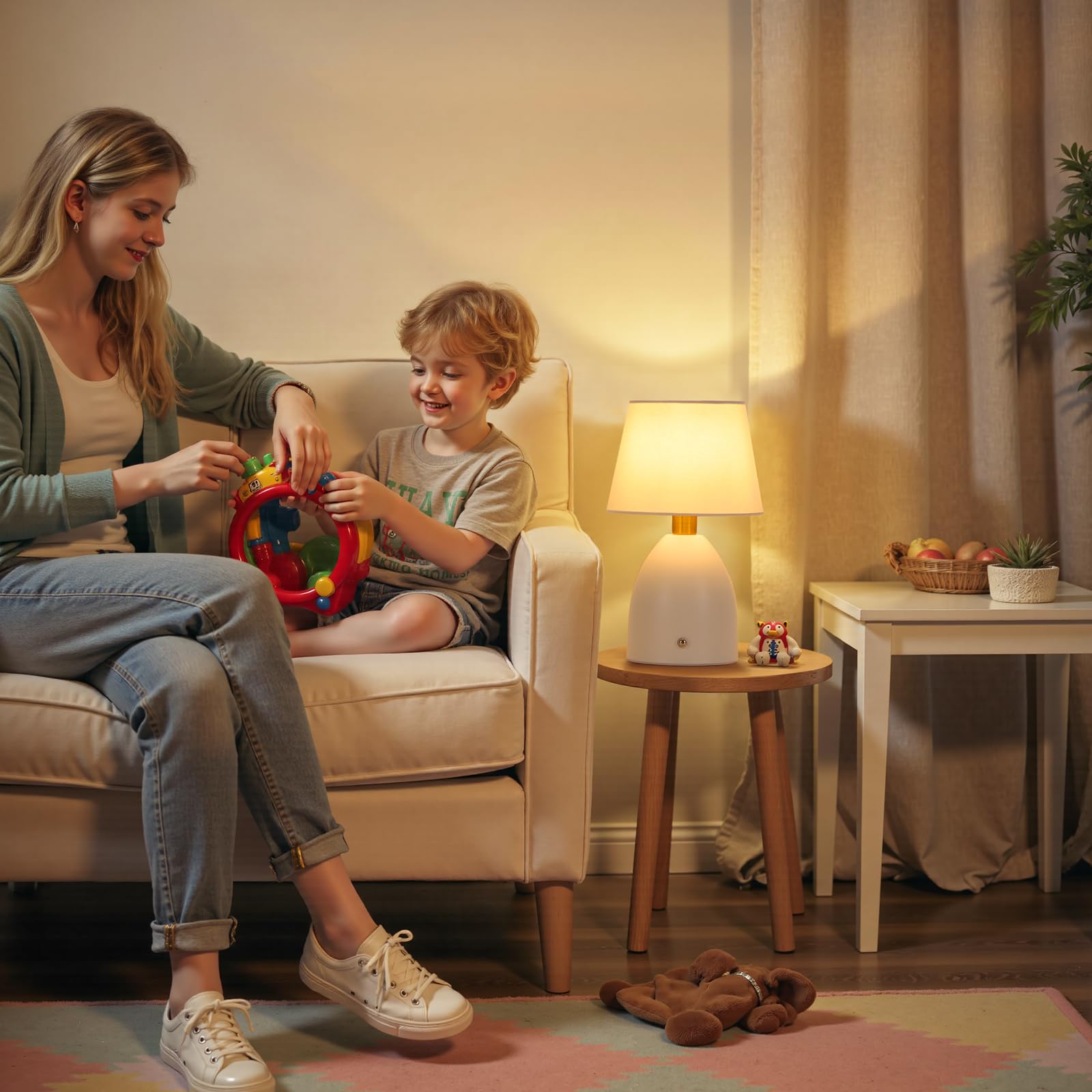 Ggoying Cordless Table Lamp Set Of 2, 5400Mah Rechargeable Battery Powered Desk Lamp, 4-Level Brightness Dimmable Bedside Night