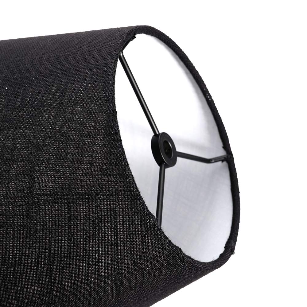 Tootoo Star Barrel Lamp Shade Replacement, 6X10X7.5 Inch, Black Fabric, Spider Model Sx-0209Na