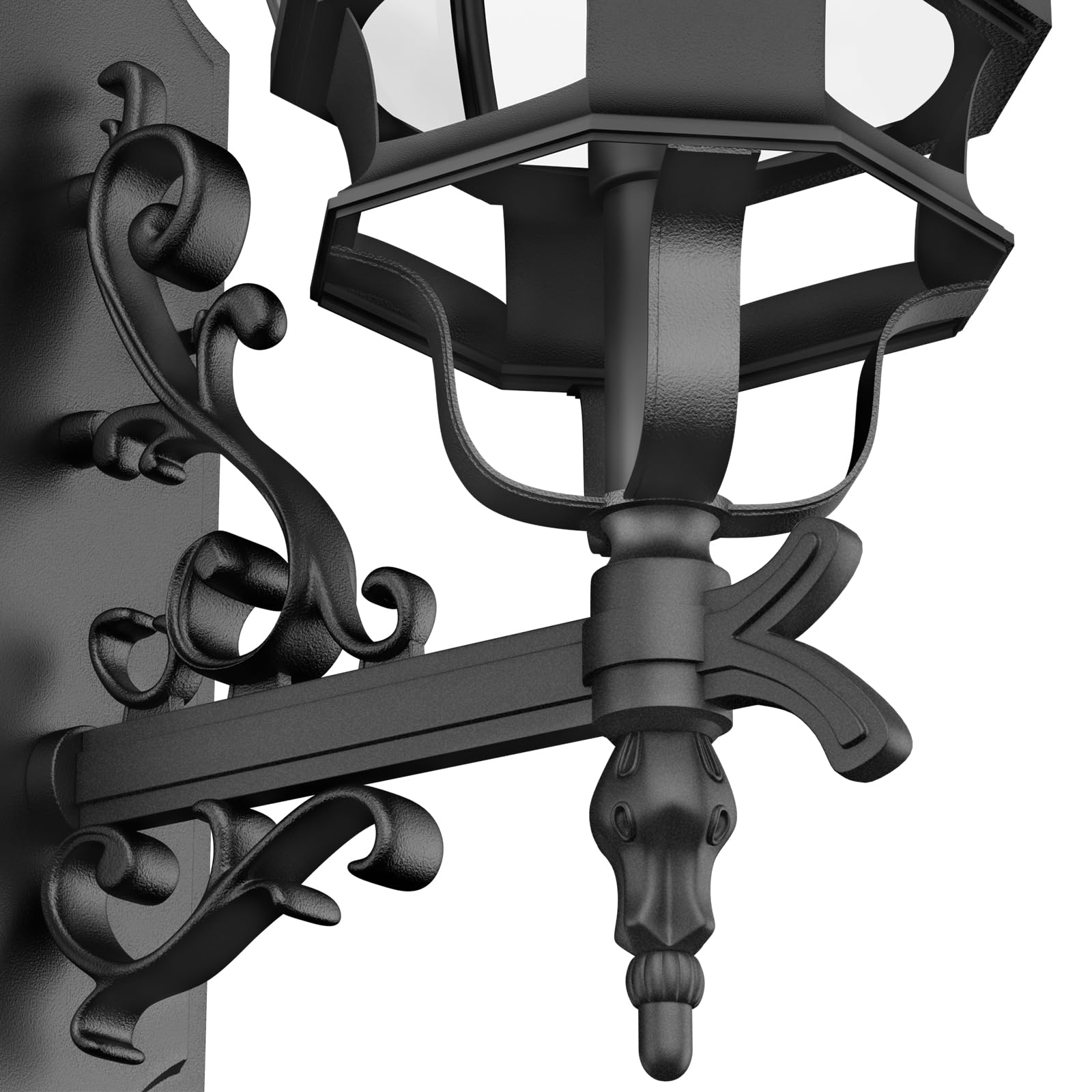 Krychiler White Outdoor Wall Lantern - Waterproof Sconce Light For Porch & Living Room