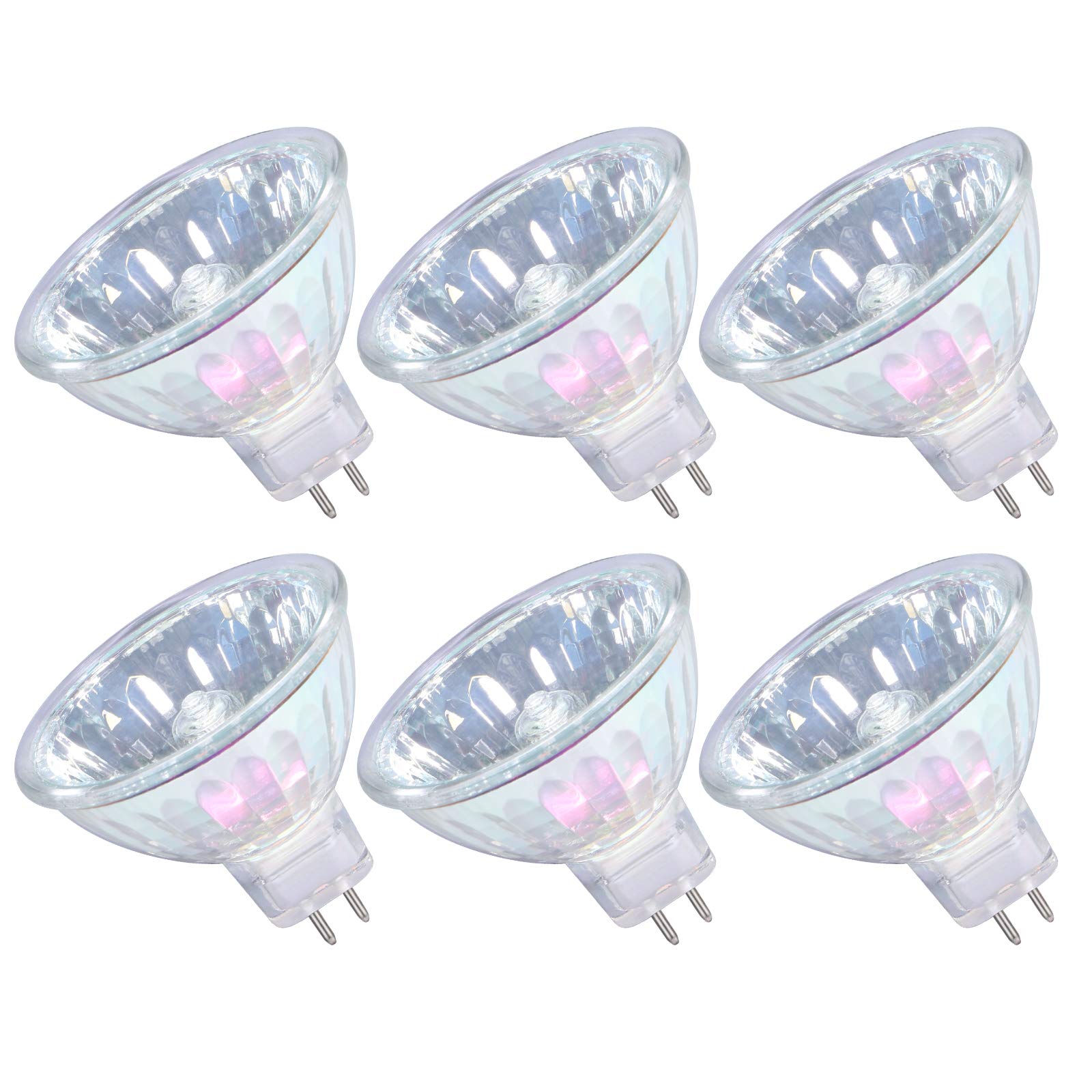 Gecxgy Mr16 Light Bulbs 50W 12V 2 Pin Gu5.3 Base Dimmable, Spot Light Bulbs, Indoor Spot 50W Mr16 Bulbs With Clear Glass Cover, 