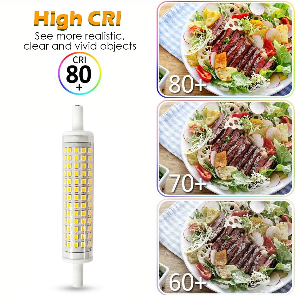 Geminilite R7S Led Bulb 118Mm 14W J118 T3 Led Bulb Floodlight 1500Lm Led Warm White 3000K R7S Led Lamp Replacement For 140W R7S