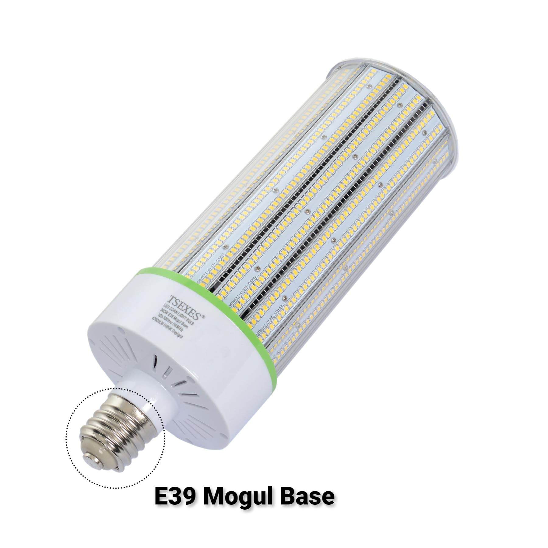 Tsexes 1000W Equivalent Led Corn Bulb, 300W E39 Mogul Base,42,000 Lumen Replacement Metal Halide/Hid/Hps,5000K Daylight For Gara