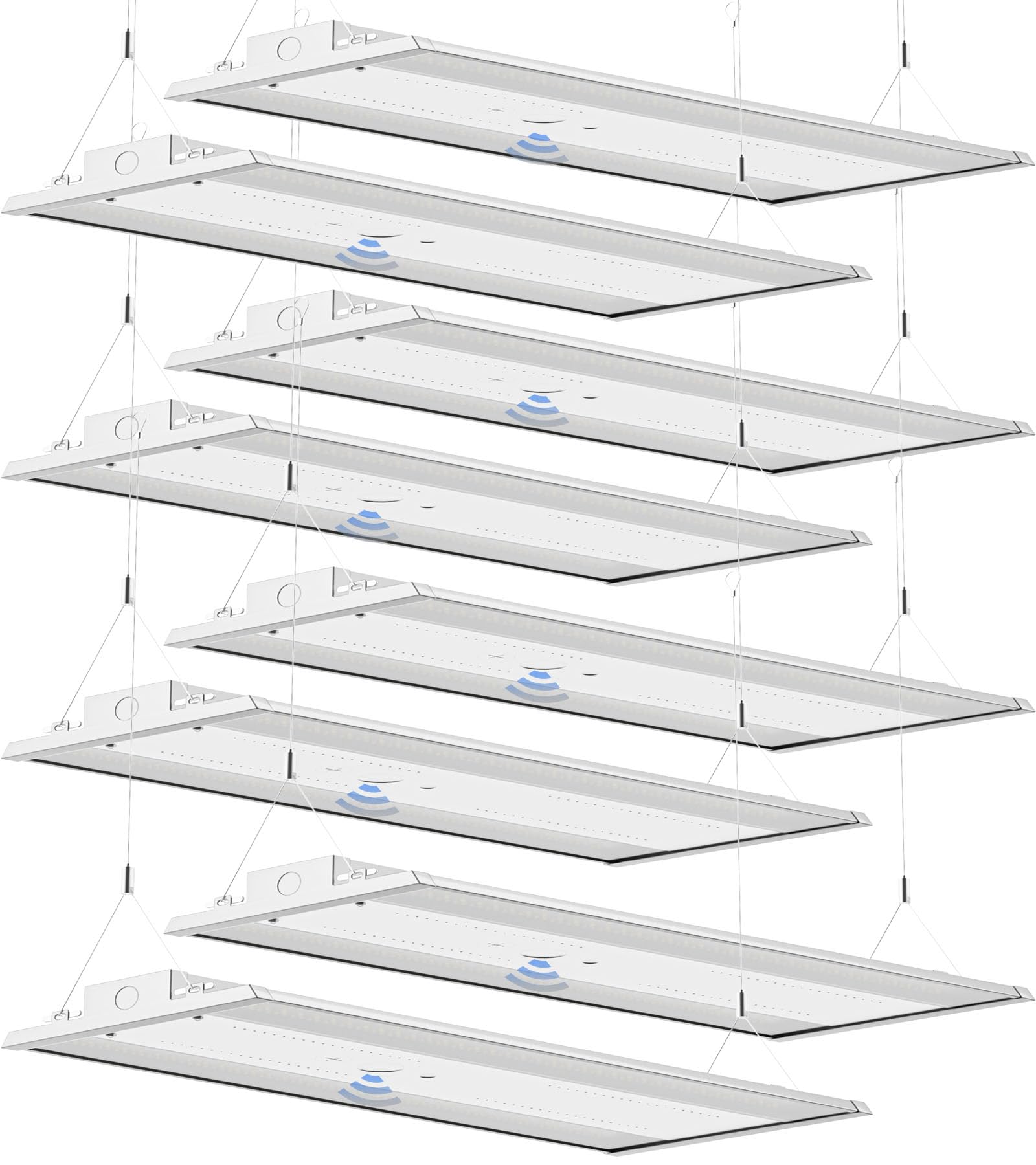 G Gjia Led Linear High Bay Light 8-Pack  300W 45000Lm 0-10V Dimmable 5000K Daylight  Adjustable High Bay Led Shop Lights Lighting Fixtures For Garage Warehouse Workshop  Ul