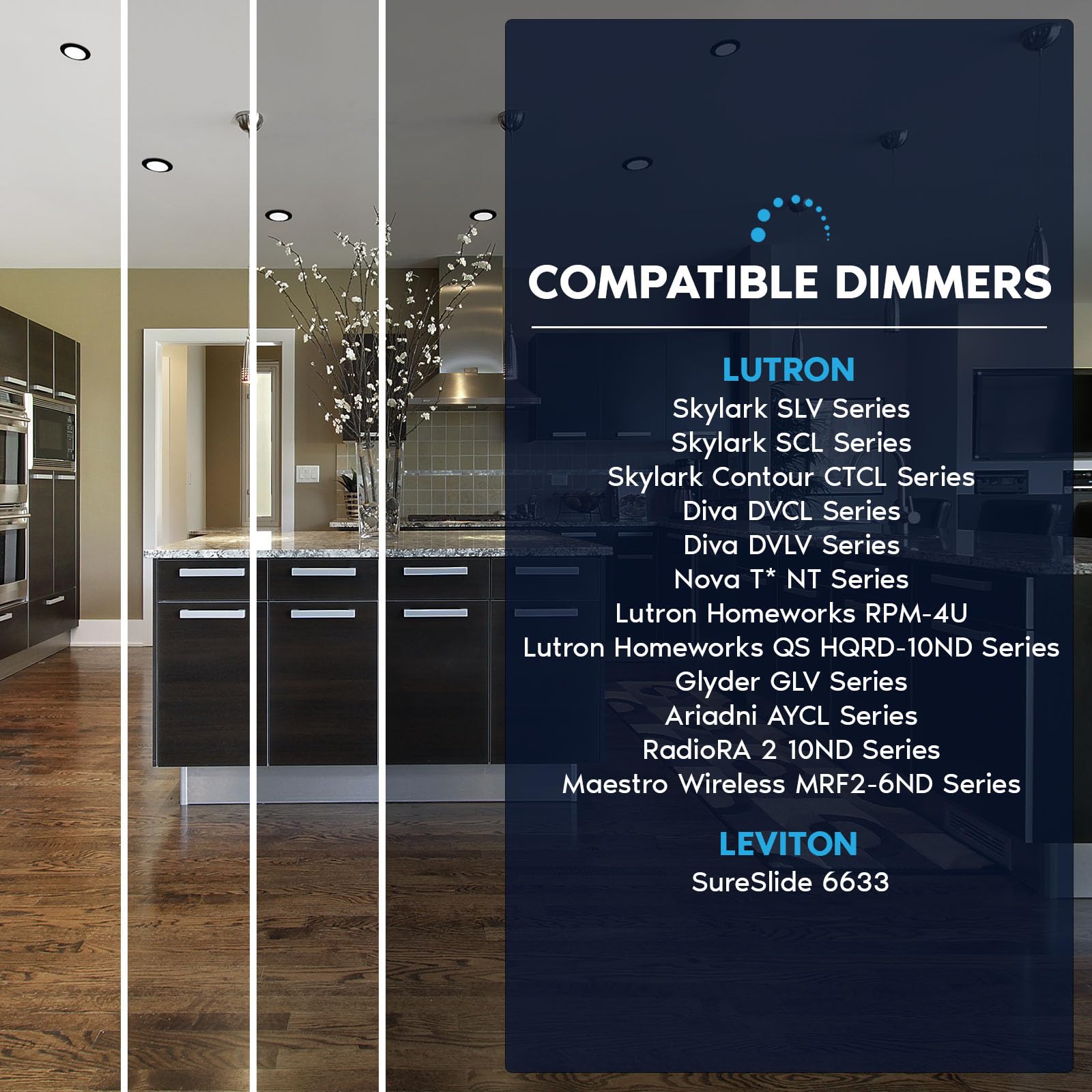 LUXRITE LED Disk Lights, Dimmable Ceiling Light, 5CCT 2700K-5000K, 12.5W, 1000LM, 6 Count