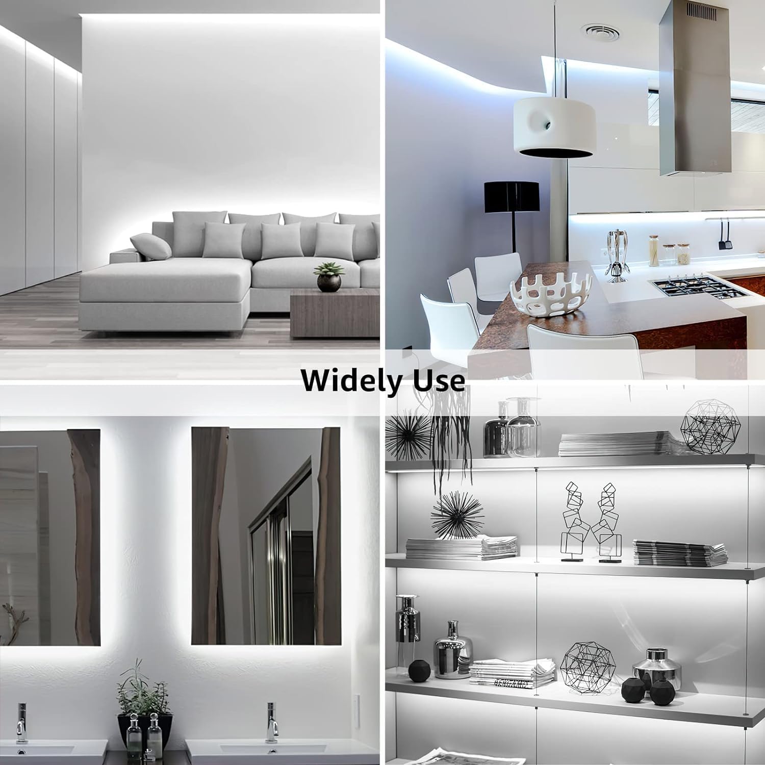 Lepro LED Strip Light, 32.8Ft Dimmable, 6000K Bright, 420 LEDs, Plastic, Daylight White