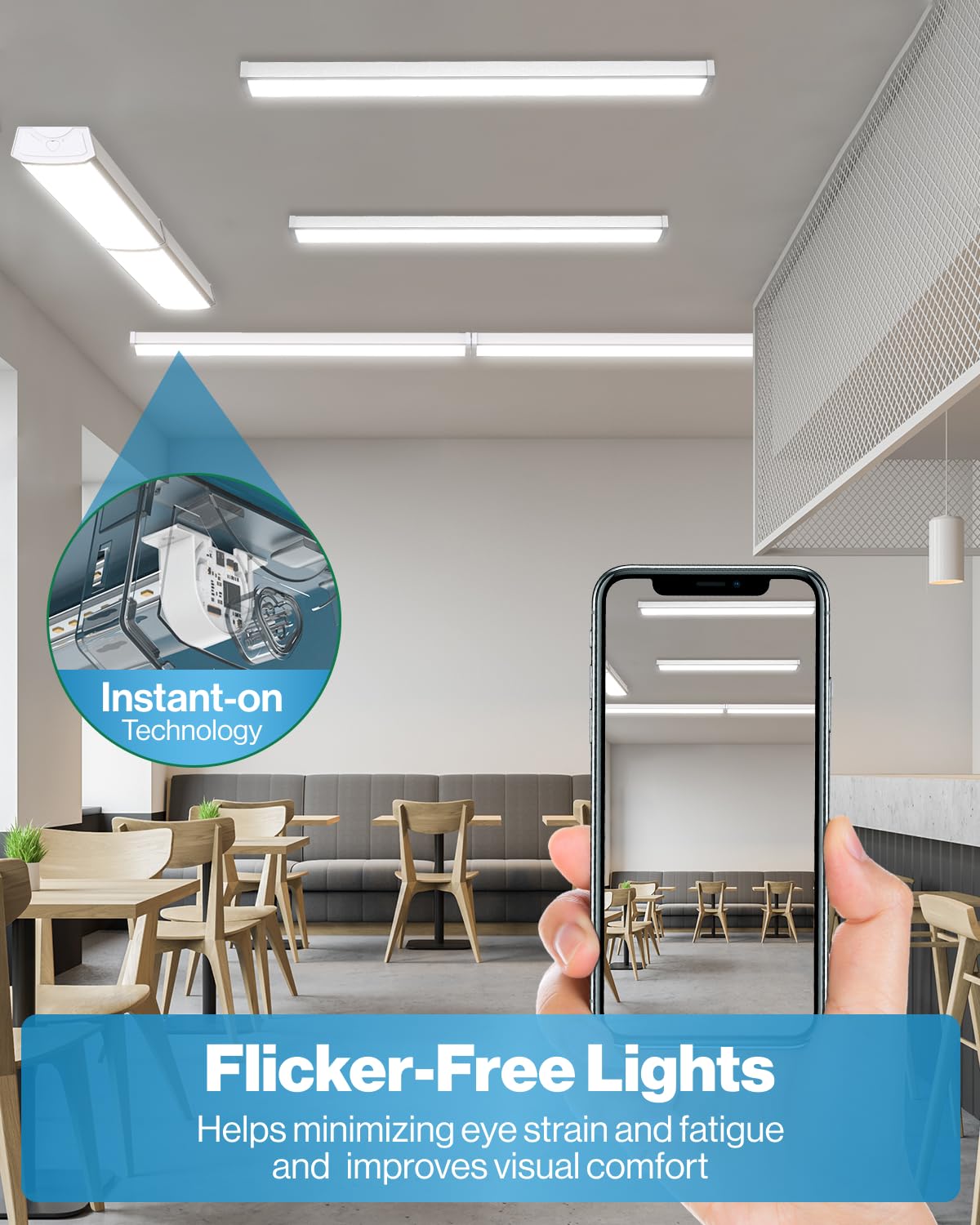 Sunco 6 Pack LED Wraparound Light Fixture, 40W=300W, 3500 LM, 5000K Daylight, Hardwired, Surface Mount, Model SHW-40