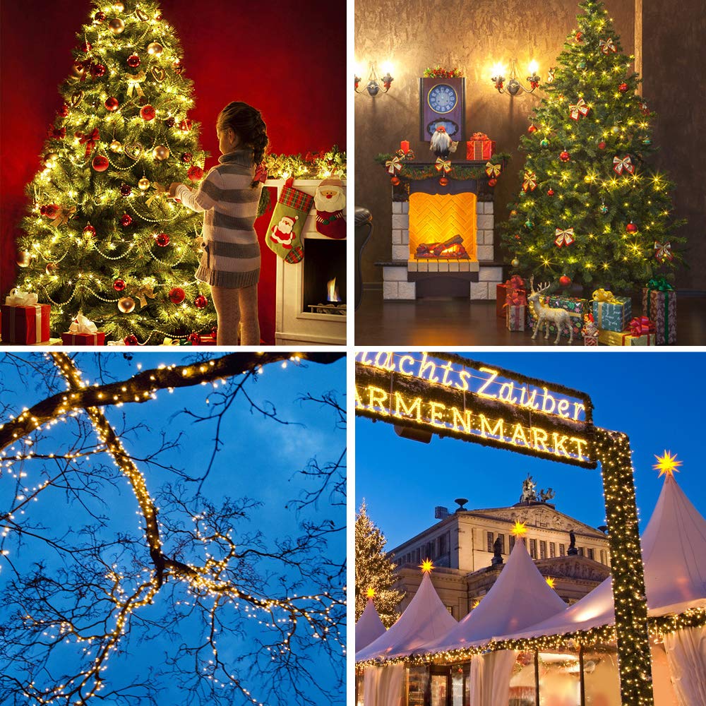 MZD8391 Motion Sensor Music Christmas Lights, 108FT, 300LED, Warm White, Indoor/Outdoor, Model QL300AE