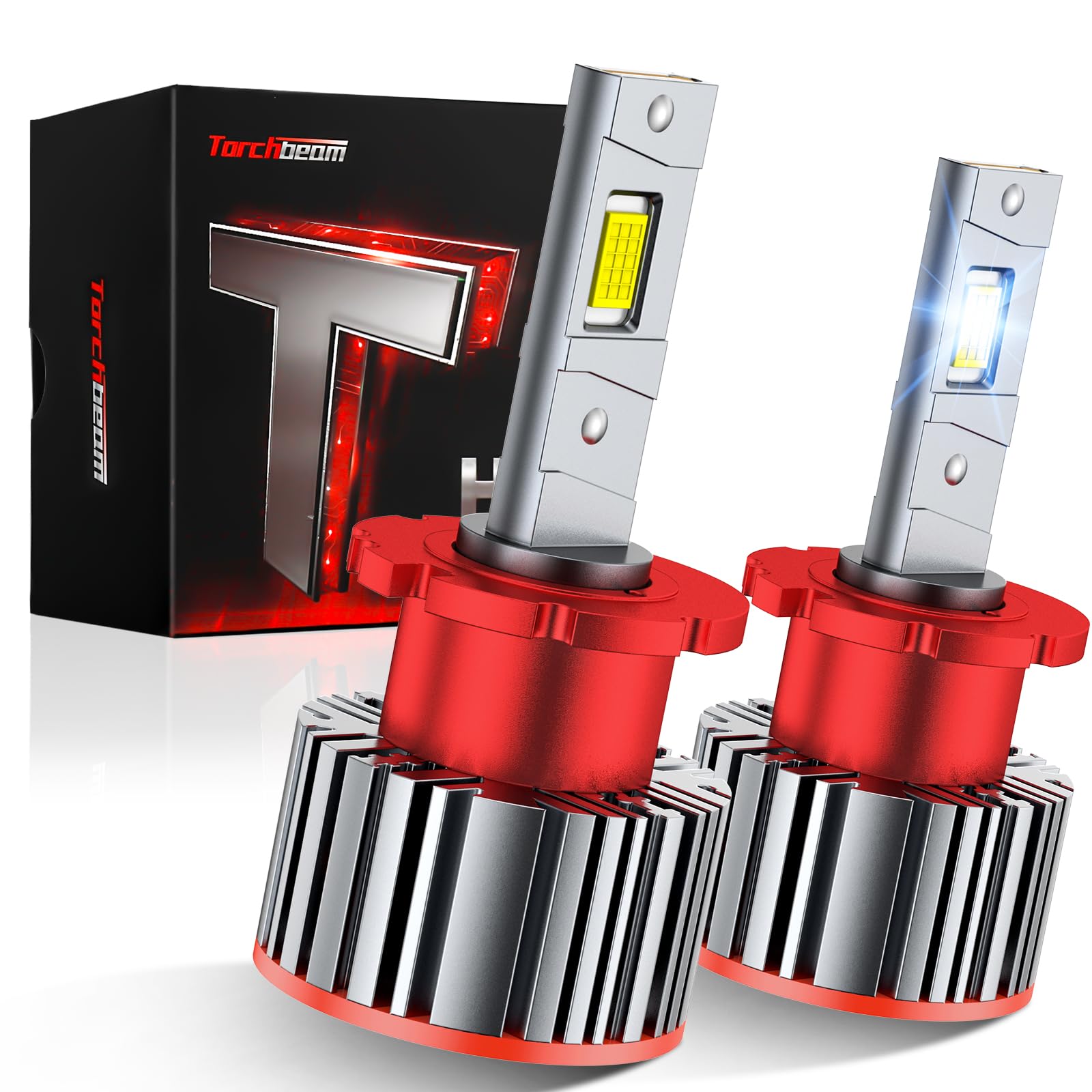 Torchbeam D2S D2R HID Bulbs, 8000K Ice Blue, 45W, 22000LM, Pack of 2