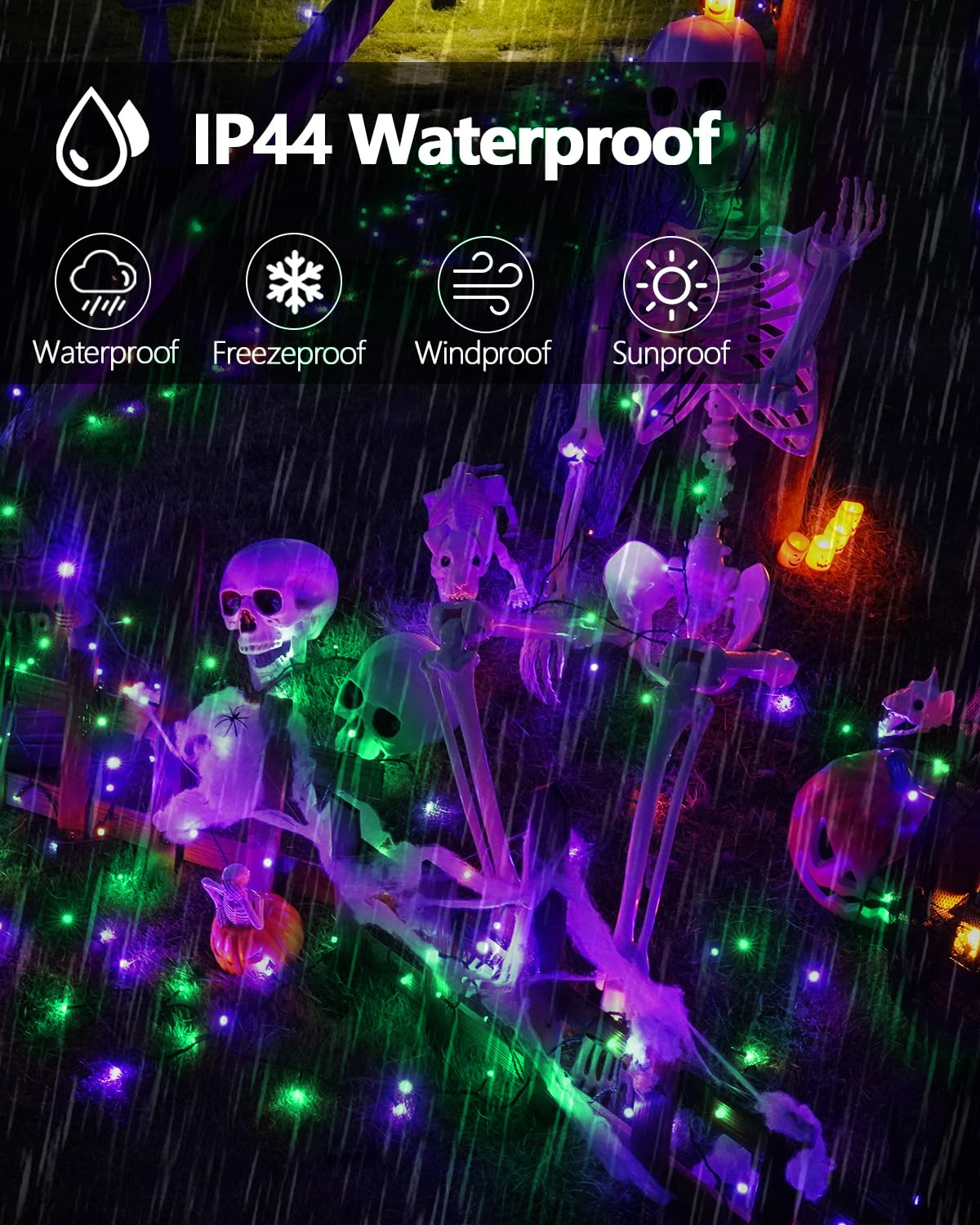 OZS Smart Color Changing Christmas String Lights, 82FT 200LED, App Control, Waterproof, Indoor/Outdoor Holiday Decorations