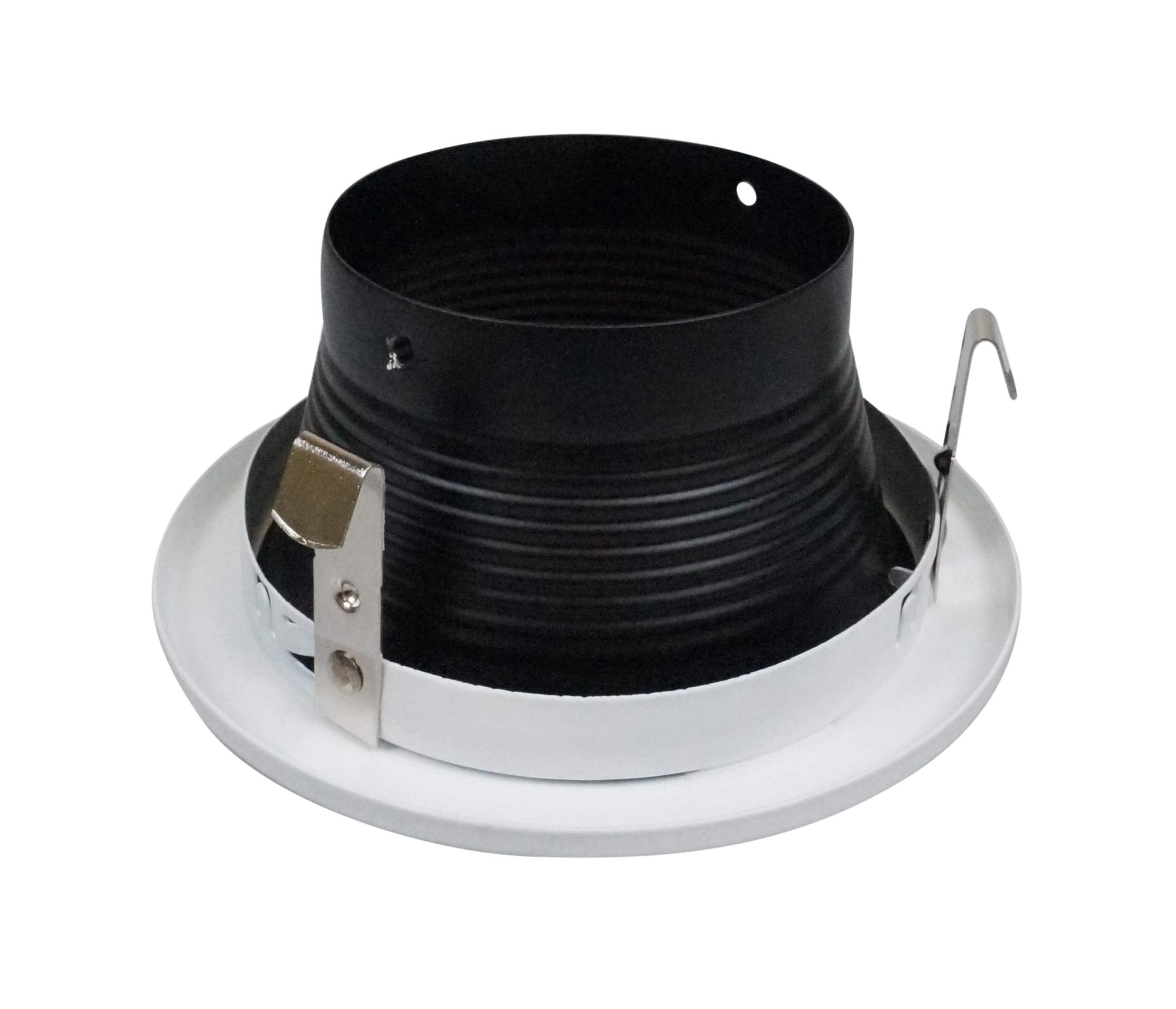 Nicor Lighting 4 Inch Black And White Recessed Baffle Trim, For 4 Inch Housings (19501)