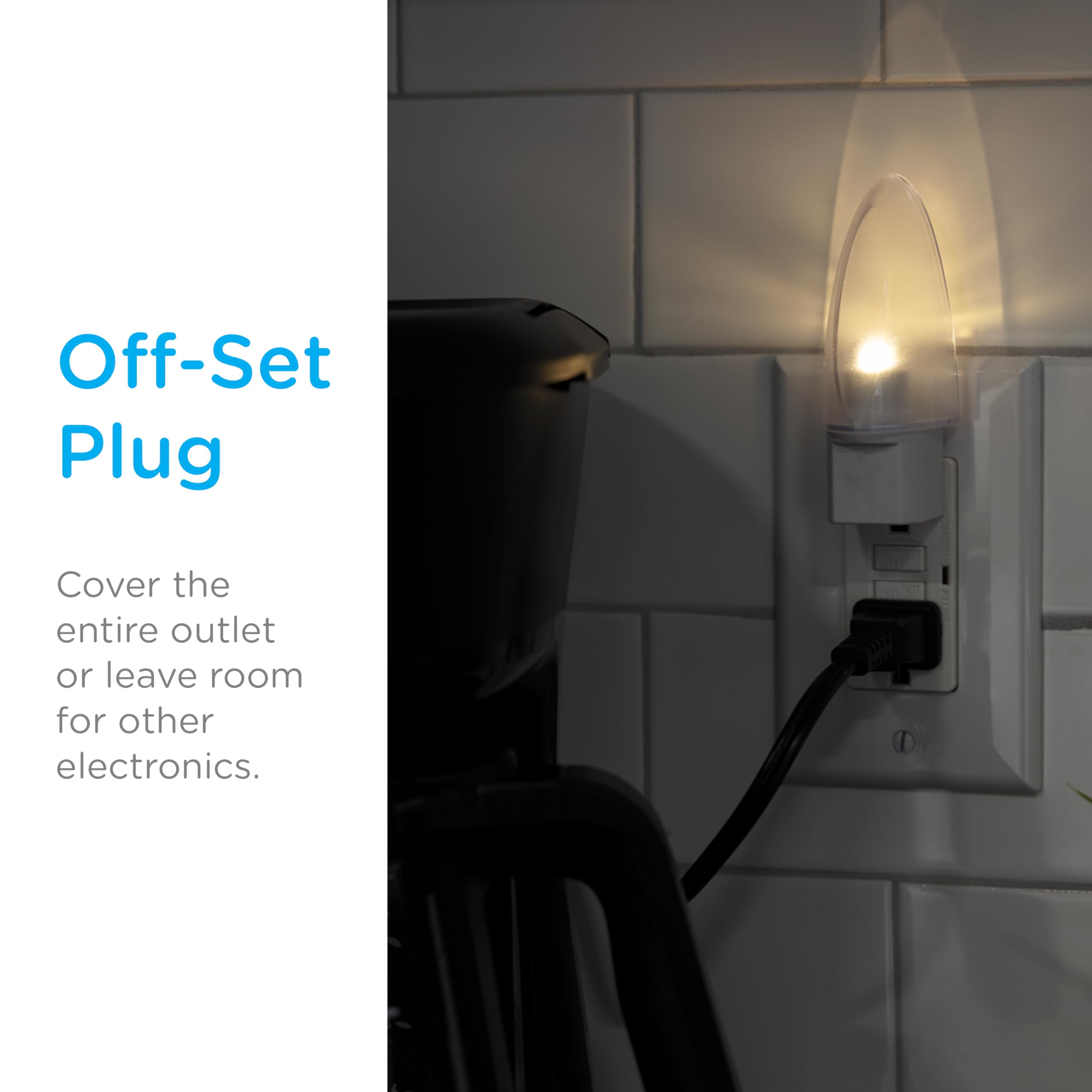 Lights By Night Led Night Light, Plug-In, Dusk To Dawn Sensor, Warm White, Ul-Certified, Energy Efficient, Ideal Nightlight For