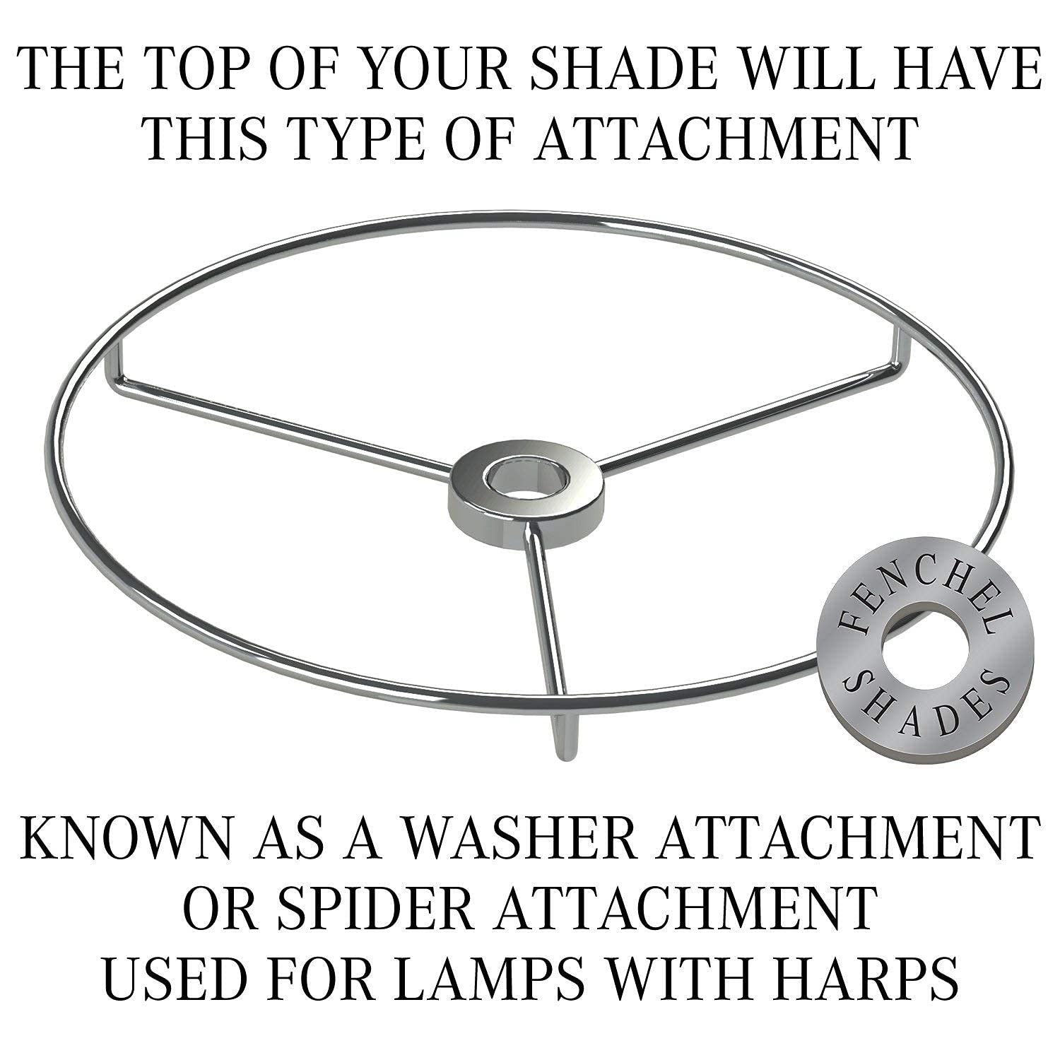 Fenchelshades.Com Set Of 2 Lampshades 13'' Top Diameter X 13'' Bottom Diameter X 9'' Slant Height With Washer (Spider) Attachmen