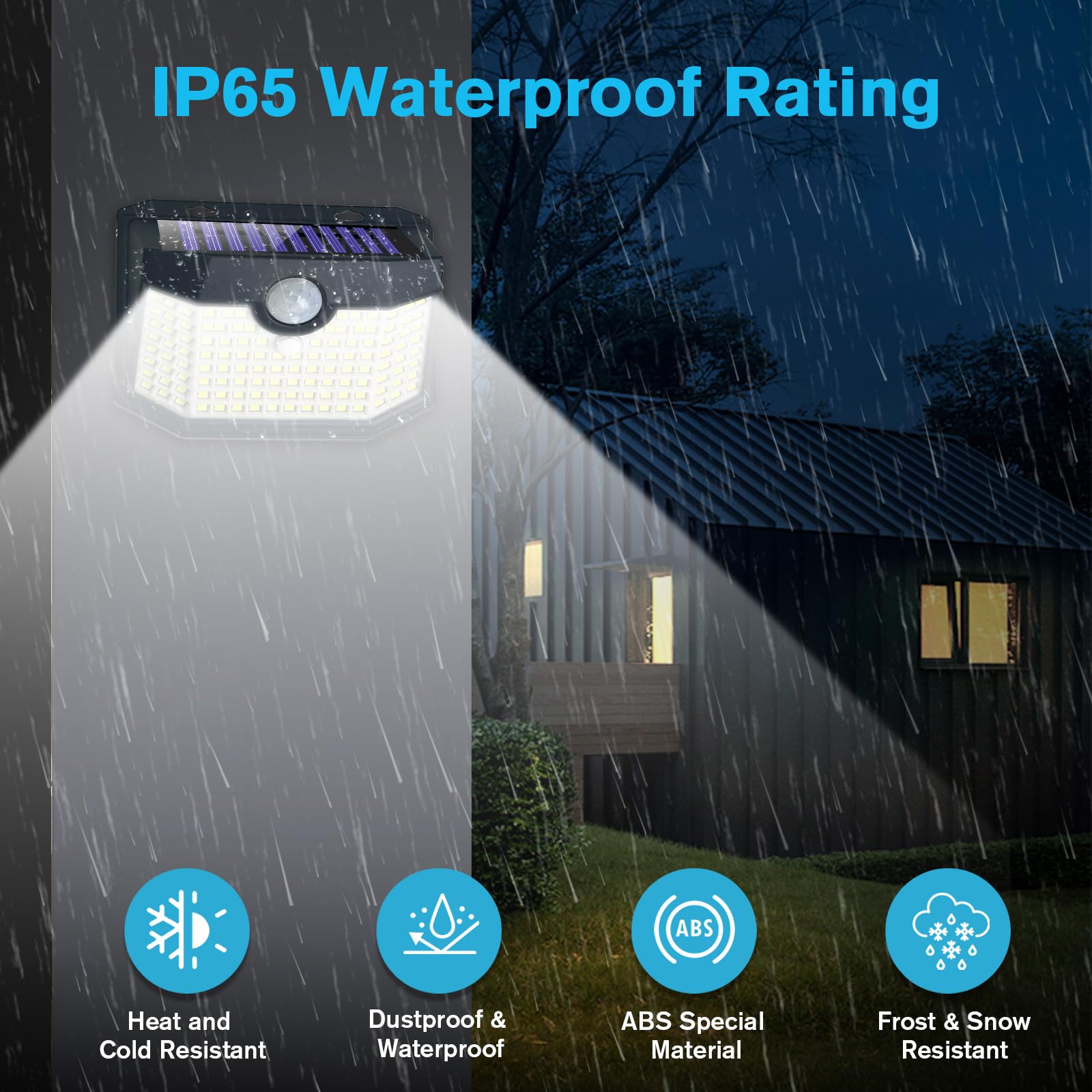 Aootek Solar Motion Sensor Lights - 6 Pack Black Oval Wall Lights with 3 Modes for Garden, Patio, Garage - Model JY2440-6