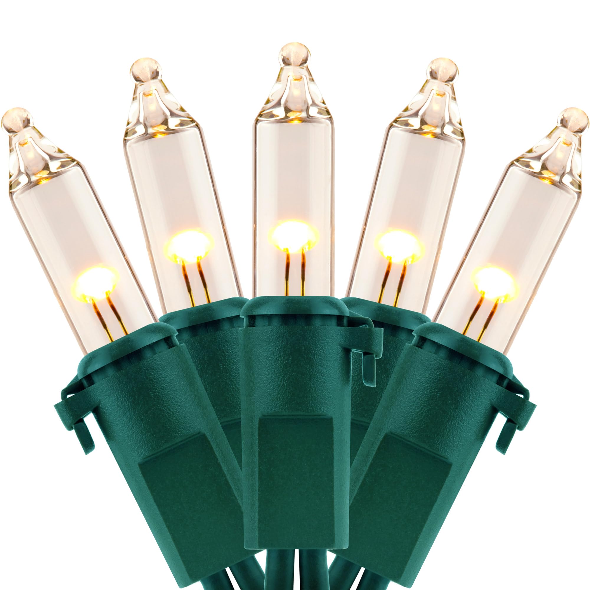 YULETIME Frosted White Christmas Lights, 200 Count, 66 Feet, UL Certified, Copper Wire, Model DDS-L-100E/2F, Pack of 2 Sets